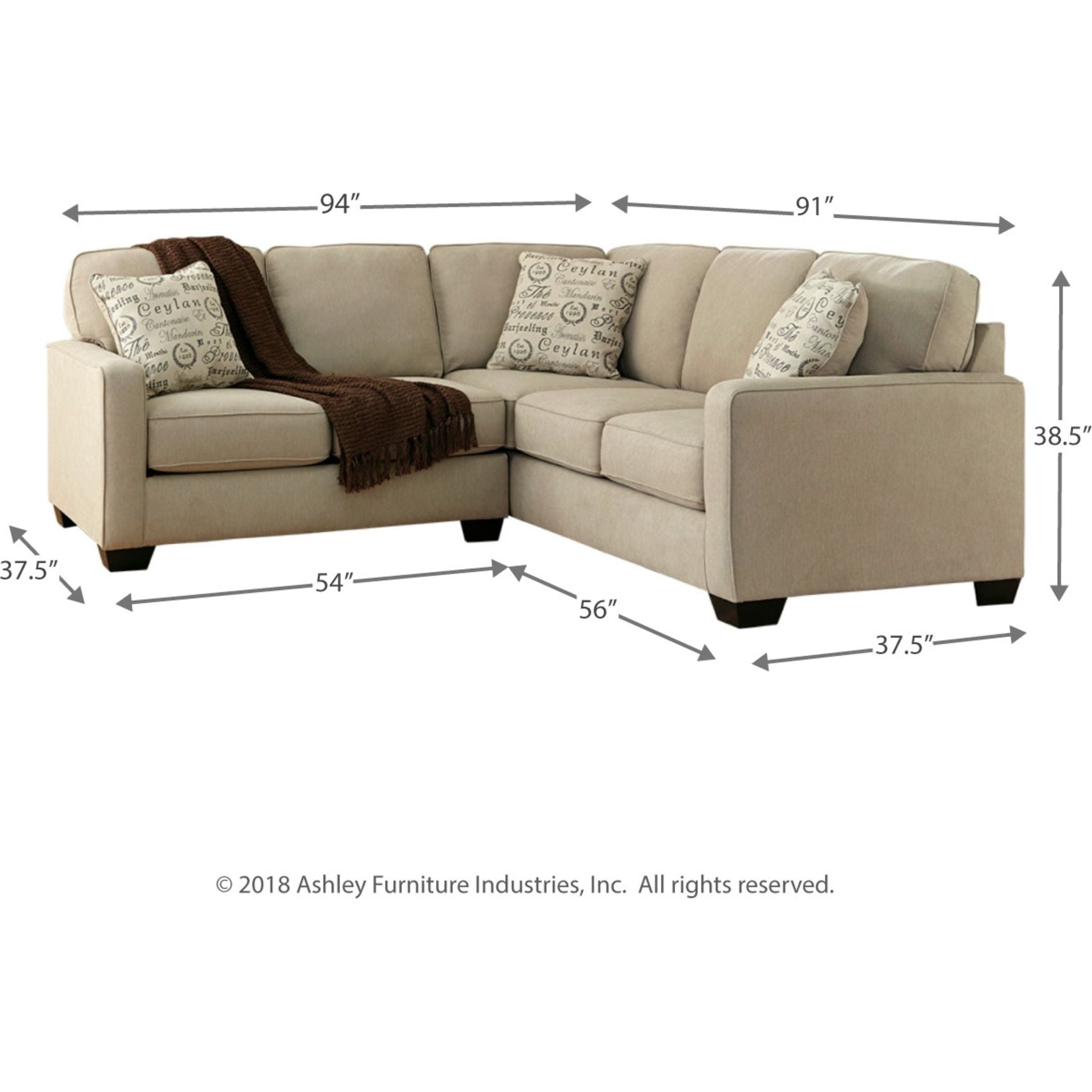 Alenya 2-Piece Modern Sectional Sofa Set with Reversible Chaise - Comfortable L-Shaped Couch for Living Room, Apartment & Small Spaces - Perfect for Family Gatherings, Movie Nights & Relaxation