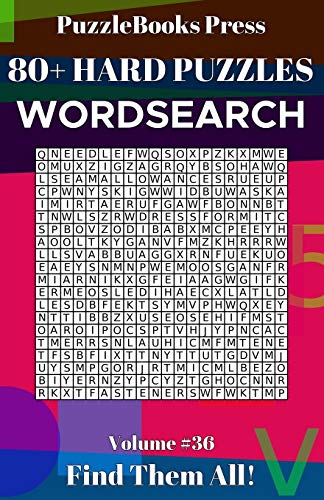 Word Search Puzzle Book - 80+ Hard Puzzles Volume 36 | Find Hidden Words | Brain Teaser & Relaxation Activity for Adults & Seniors | Perfect for Travel, Gifts & Stress Relief