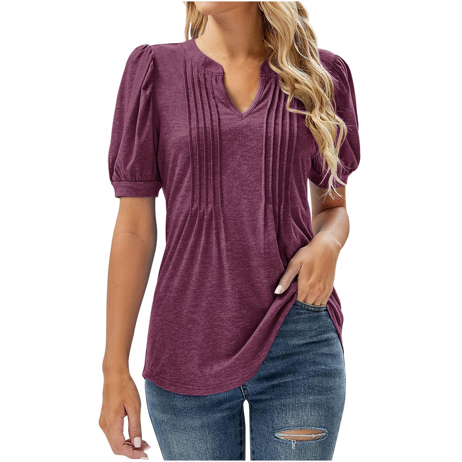 Women's Casual T-Shirts - Summer Cute Printed Tee, Loose Fit Plus Size Short Sleeve Shirt, Sexy Comfortable Blouse Tunic | Perfect for Beach Outings, Date Nights & Everyday Wear