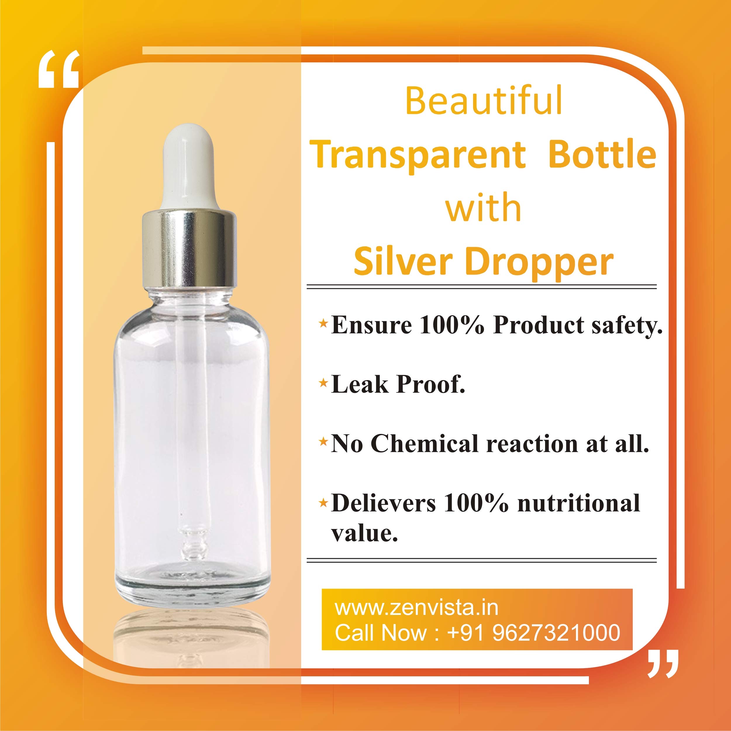 Premium 15ml Empty Glass Bottles with Silver Plating Dropper - Essential Oil Bottles, Perfume Containers, Serum Storage (Pack of 3) for DIY Beauty, Aromatherapy & Travel Use