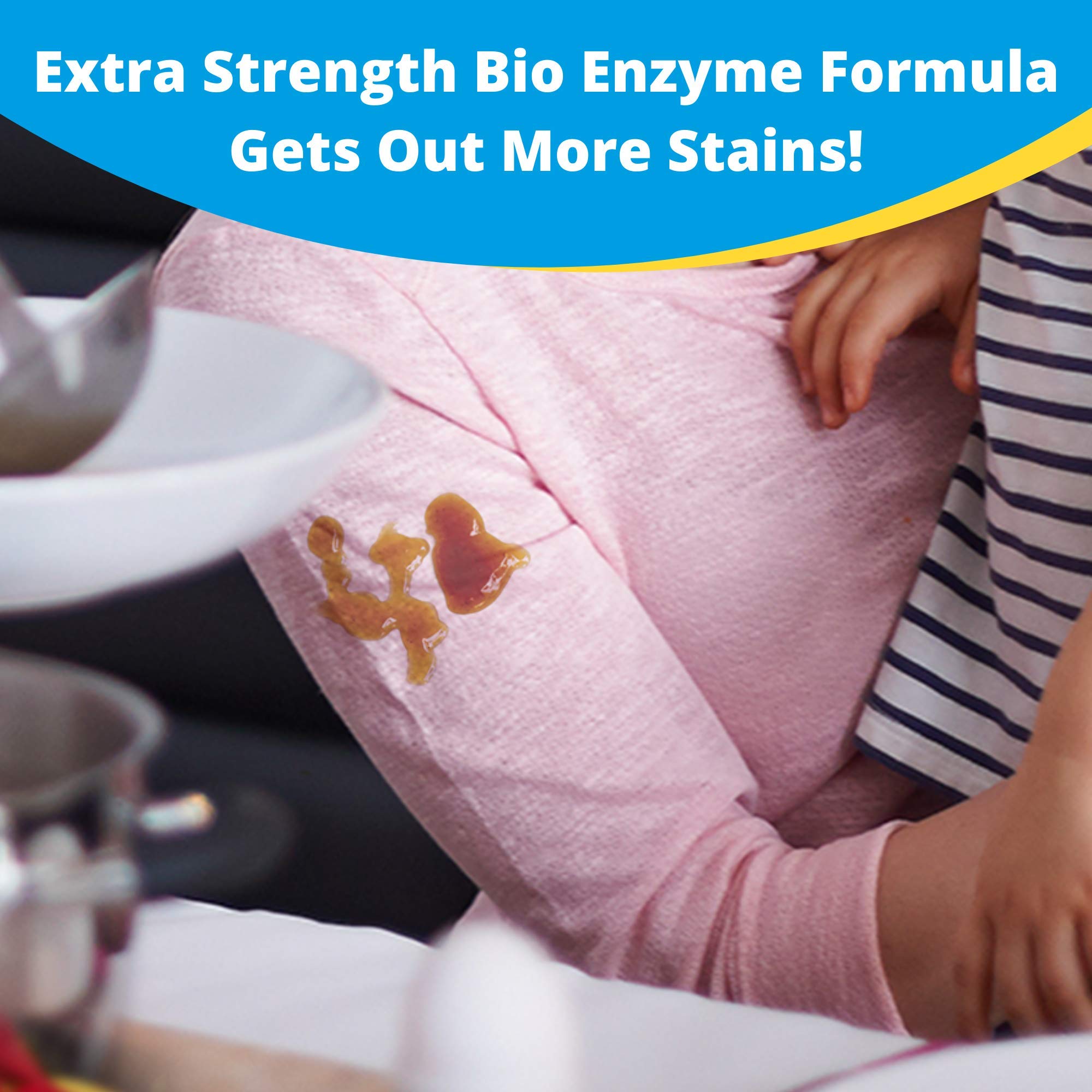 Carbona Stain Wizard Bio-Enzyme Stain Remover - Powerful Formula for Fat, Oil, Blood, Milk, Fruit, Ketchup & Food Stains | Safe for Skin & Washable Fabrics | 3-Pack | Perfect for Laundry, Baby Clothes & Household Cleaning