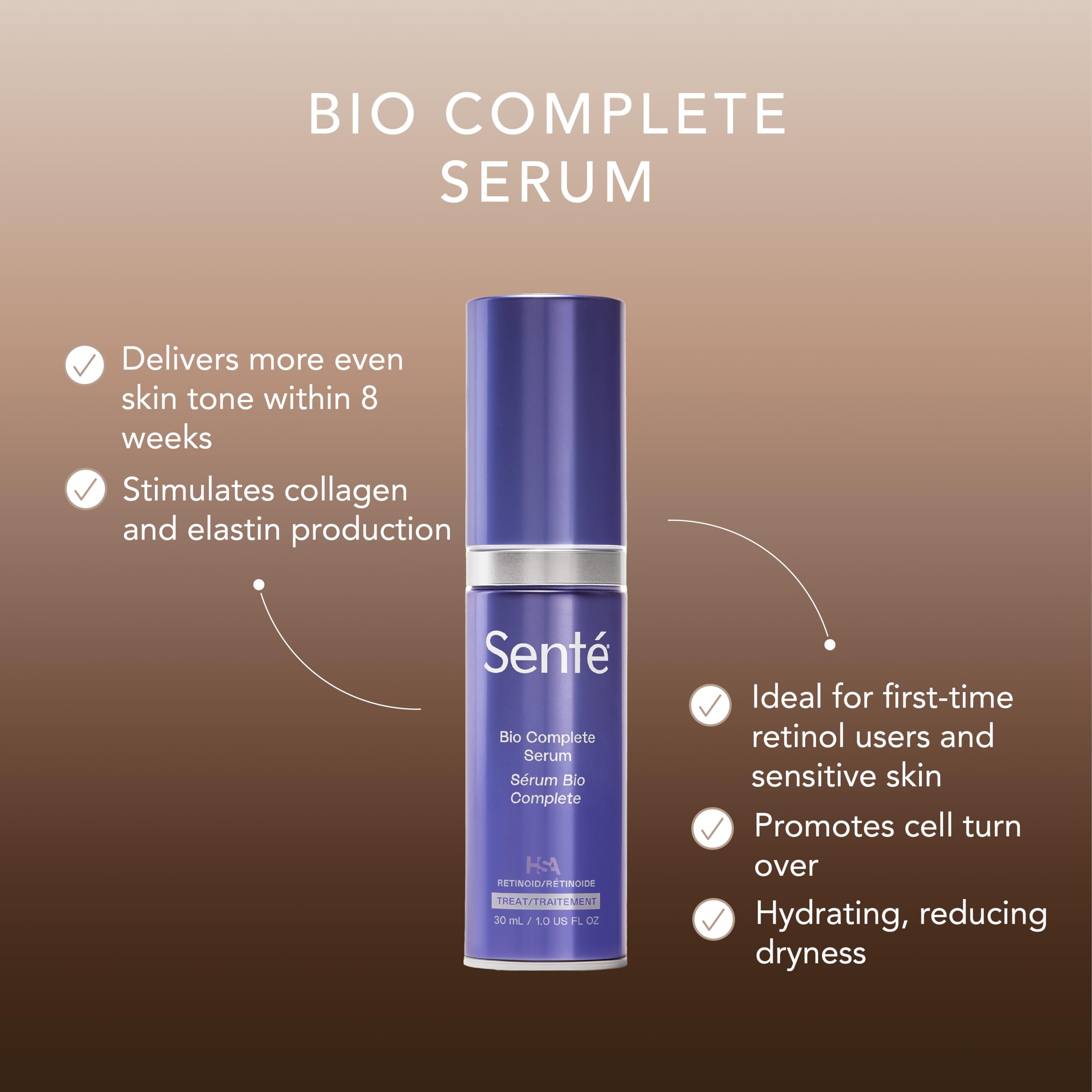 Bio Complete Serum & HydraFirm Serum Set - Gentle Vitamin A Serum for Smoother Skin, Skin Firming Serum for Even Tone & Radiant Glow | Anti-Aging Skincare Routine for Day & Night Use
