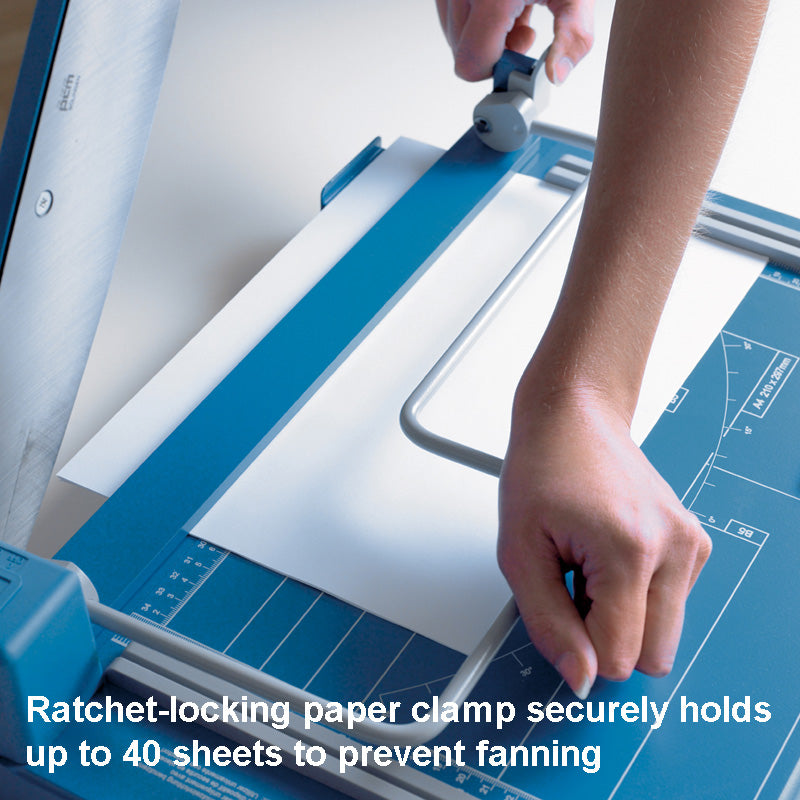 Premium Guillotine Paper Cutter with Laser Guide - 14 1/8 Inch Heavy Duty Trimmer for Office, School, Crafting & Photo Cutting - Professional Paper Cutting Machine with Safety Lock & Precision Measurements