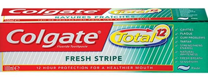 Colgate Total Fresh Stripe Toothpaste - Advanced Whitening & Cavity Protection for Fresh Breath | Perfect for Daily Oral Care & Travel