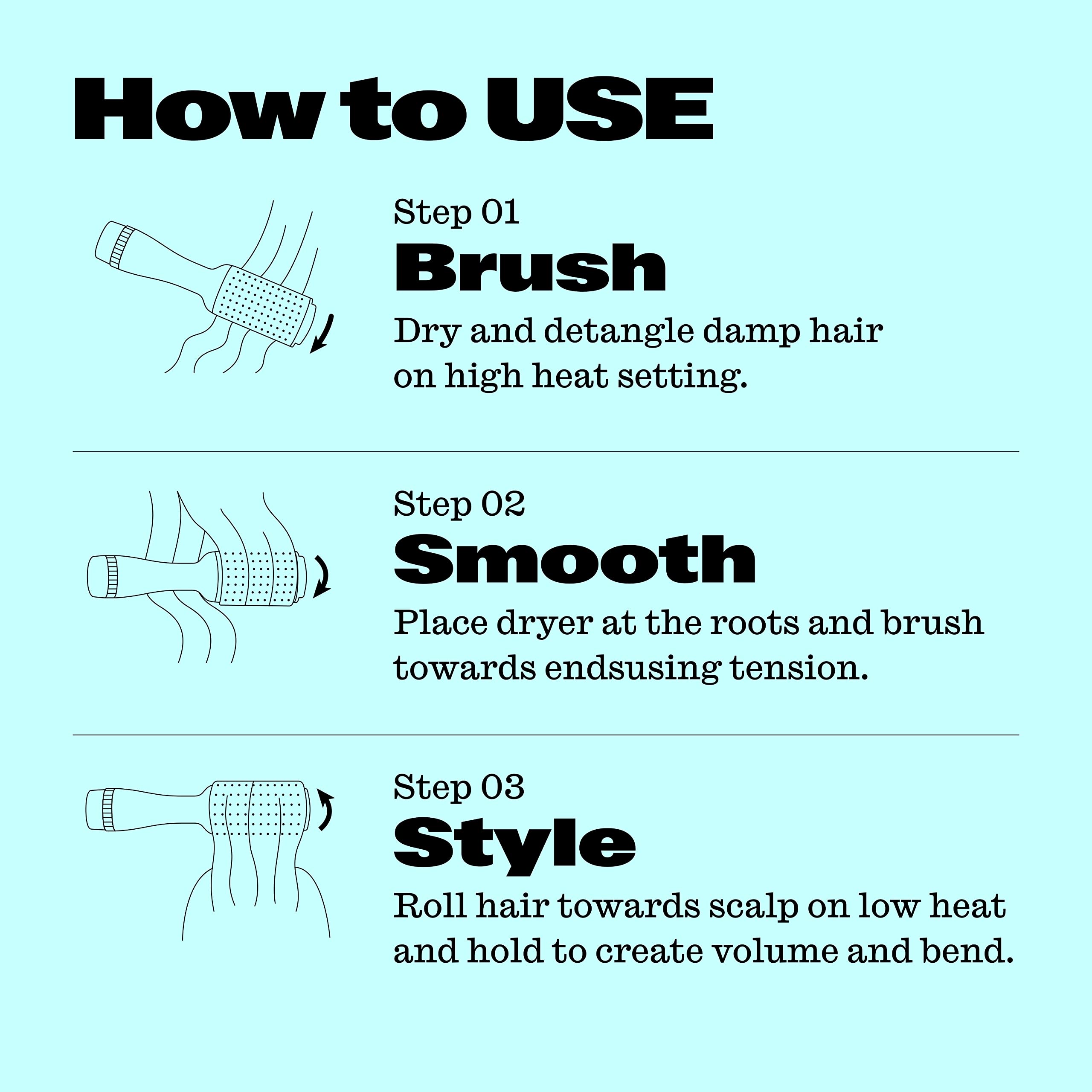 Professional 2-in-1 Hair Dryer Brush with Ceramic Technology | Anti-Frizz Ionic Blow Dryer for Wet & Dry Hair | Adds Volume & Smooths All Hair Types (White) | Perfect for Salon-Quality Styling at Home, Travel & Daily Hair Care