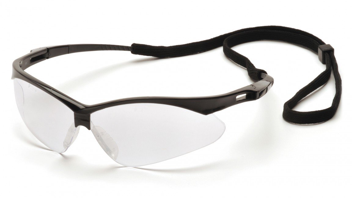 Safety Glasses with Black & Clear Lenses - ANSI Z87.1 Certified Protective Eyewear for Work, DIY, Construction & Outdoor Activities