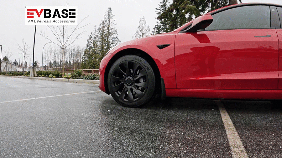 Tesla Model 3 18 Inch Überturbine Wheel Covers Kit - Matte Black Wheel Caps for 2017-2023 Model 3 | Enhance Style & Protect Rims for Daily Driving & Road Trips