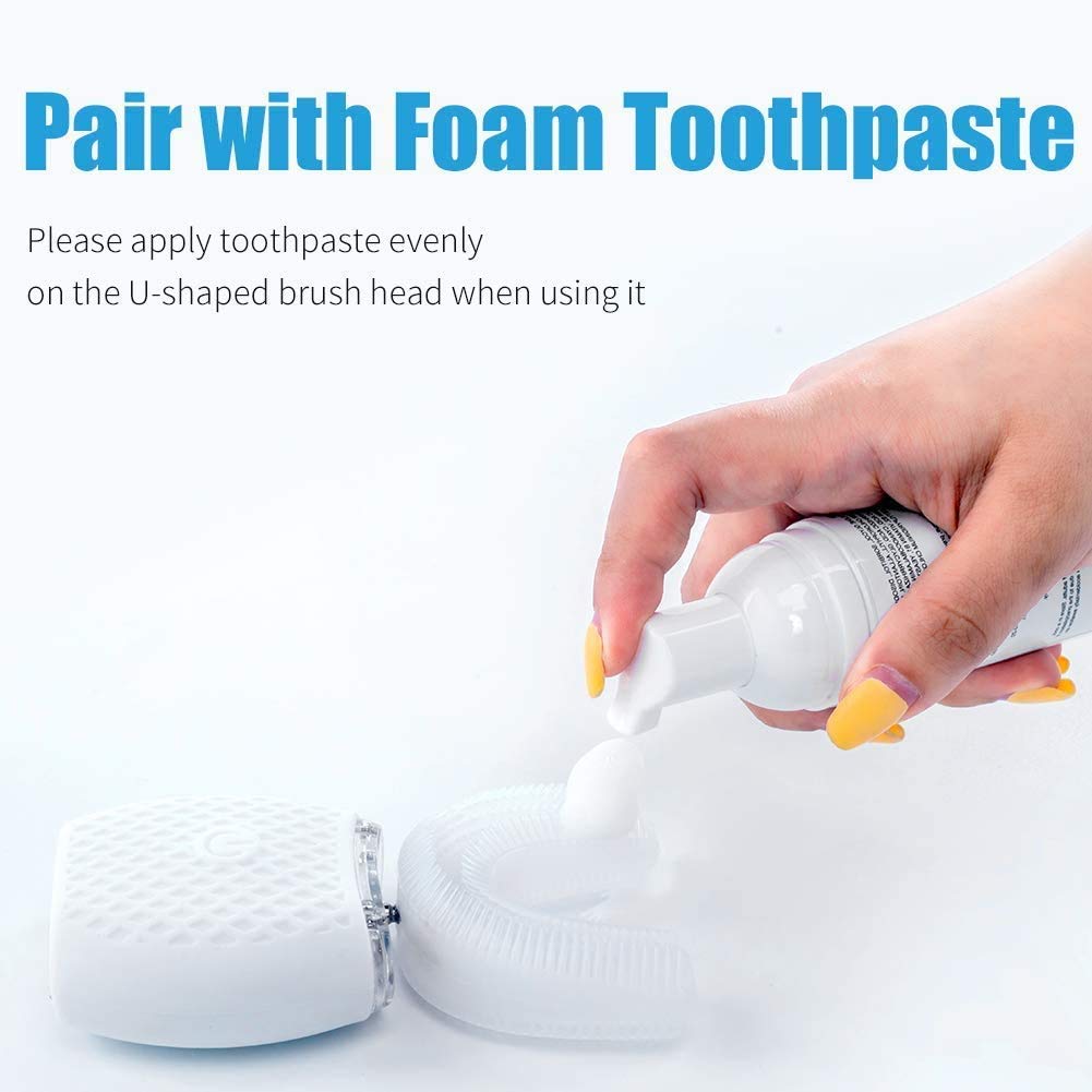 Automatic Ultrasonic Toothbrush for Adults - 360° Sonic Electric Toothbrush with Whitening, Waterproof & Rechargeable - Portable Travel & Home Dental Care (White) | Perfect for Daily Oral Hygiene, On-the-Go Use, and Family Dental Care