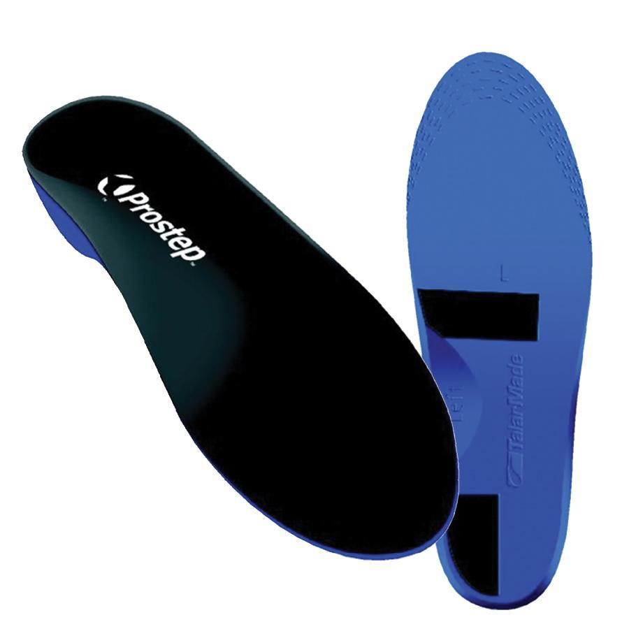 Talarmade Prostep Full Length Orthotic Insoles - Blue Medium Density Support for Arch Pain Relief - Perfect for Running, Walking & Standing All Day