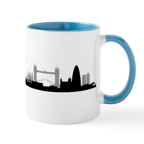 White/Blue Inside - Skyline London Mugs