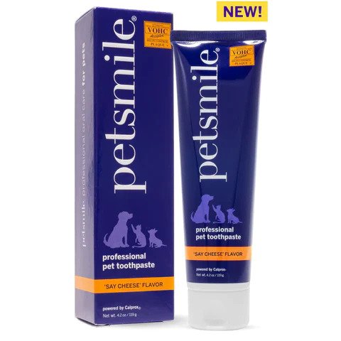 Natural Say Cheese Dog & Cat Toothpaste - Enzymatic Dental Care for Fresh Breath & Plaque Control | Perfect for Daily Oral Hygiene & Vet-Recommended Pet Dental Care