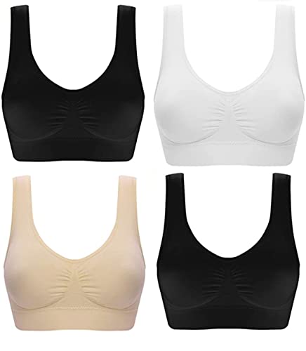 4 Pack Black/White/Nude/Black
