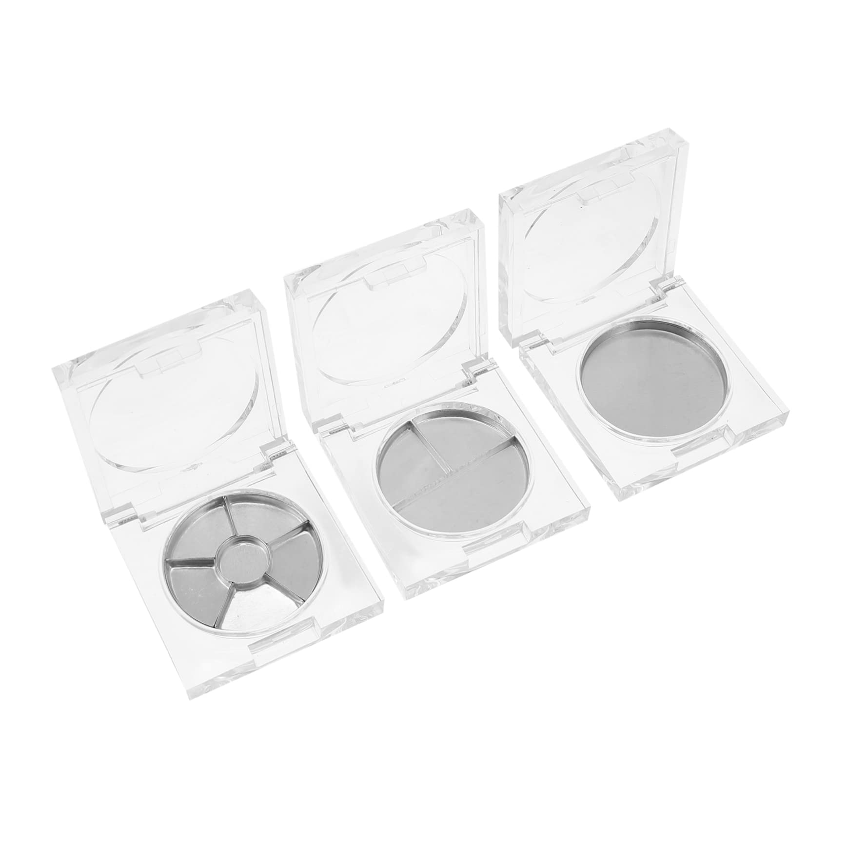 14pcs Clear Blush & Eyeshadow Empty Palette Box - Travel-Friendly Makeup Organizer with Lid, Transparent Plastic Storage Case for Eyeshadow, Blush, Highlighter - Perfect for Makeup Artists, Travel & Home Use