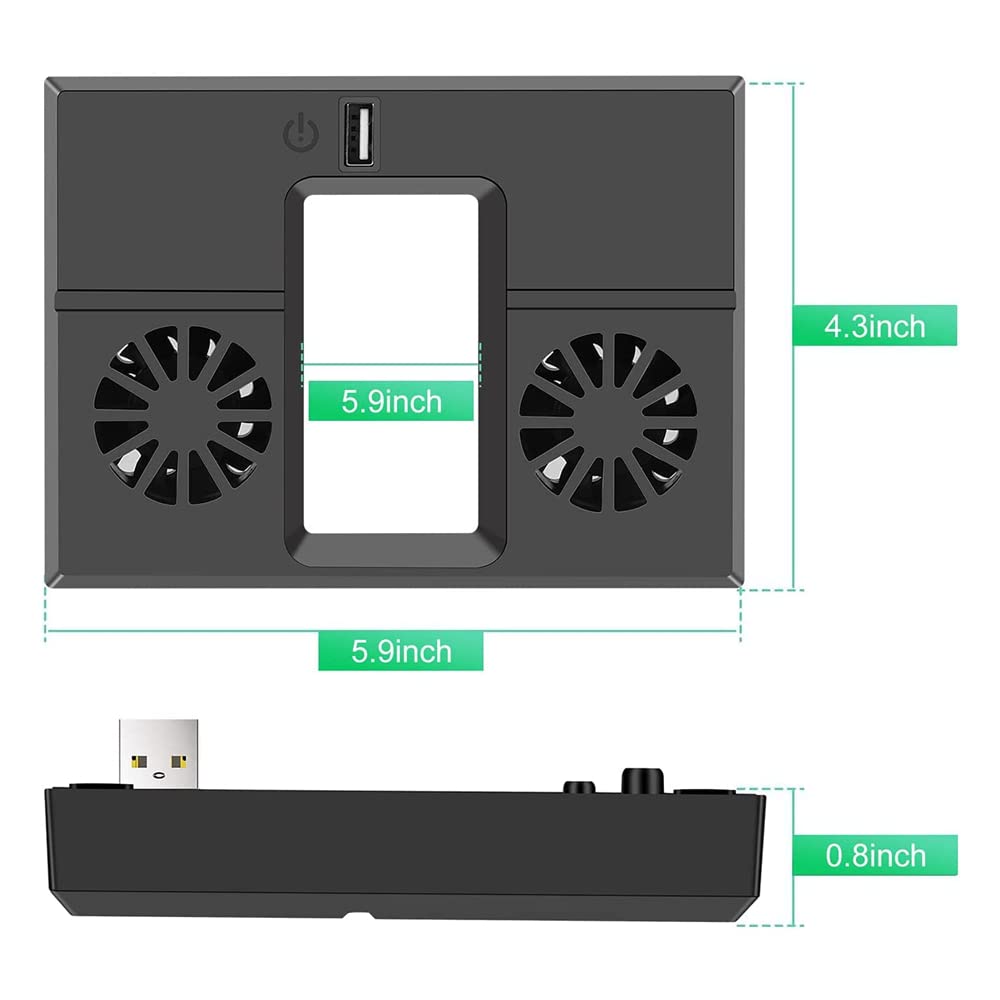 Xbox Series X Cooling Fan Stand - Dual Dock Charging Station for Controllers, Vertical USB Cooling Stand with Colorful LED Lights | Perfect for Gaming Sessions & Controller Storage