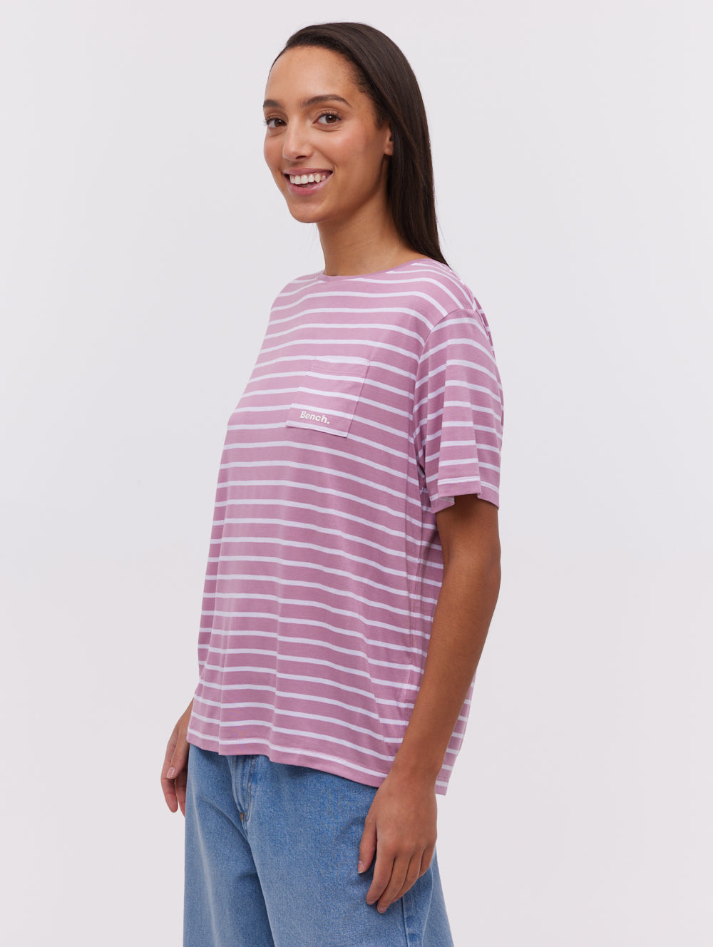 Nouria Striped Pocket T-Shirt for Men - Comfortable Casual Tee with Chest Pocket - Perfect for Everyday Wear, Outings, and Layering