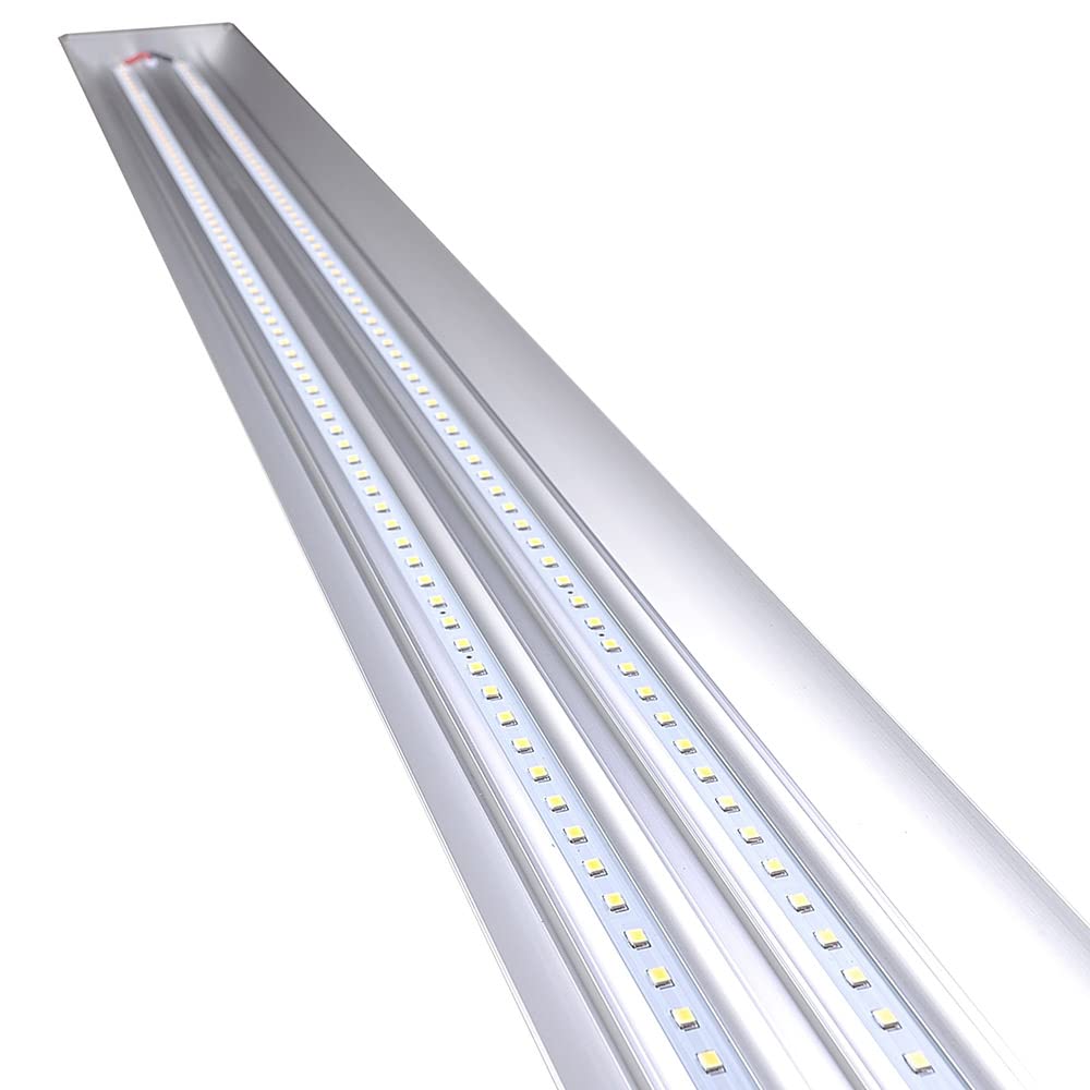 DELight 10-Pack 40W LED Shop Lights 5000K Daylight White 4000-4500lm Bright Garage Lighting - Durable Aluminum Hanging Ceiling Lights for Workshop, Warehouse & Home Improvement Projects