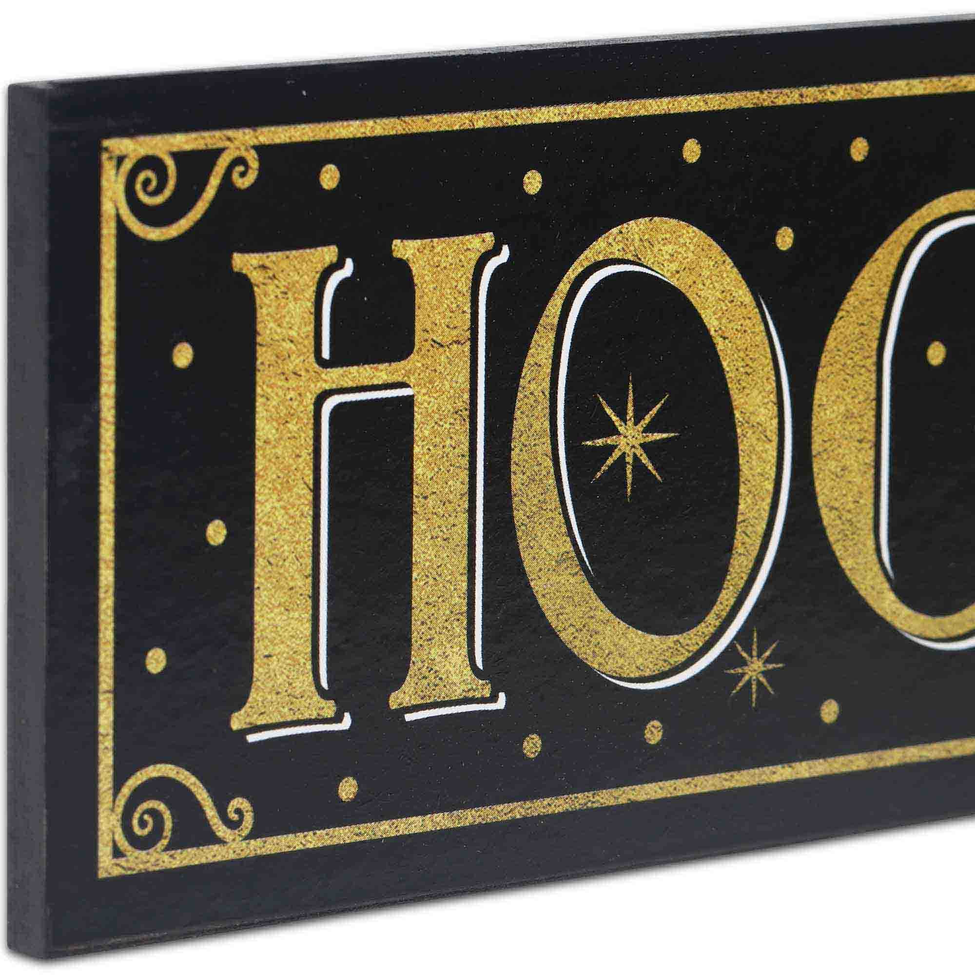 Harry Potter Hogwarts Arrow Wood Wall Decor - Handcrafted Wooden Sign for Kids' Bedroom, Playroom, Movie Room & Harry Potter Themed Party Decor