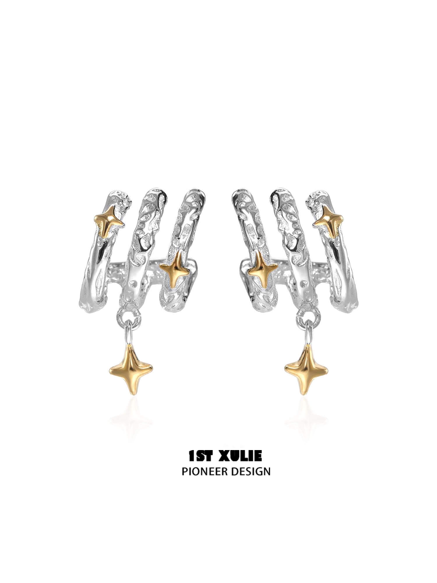 18K Gold Plated S925 Sterling Silver Starfall Earrings for Women - Elegant Dangle Earrings for Party, Wedding & Everyday Wear