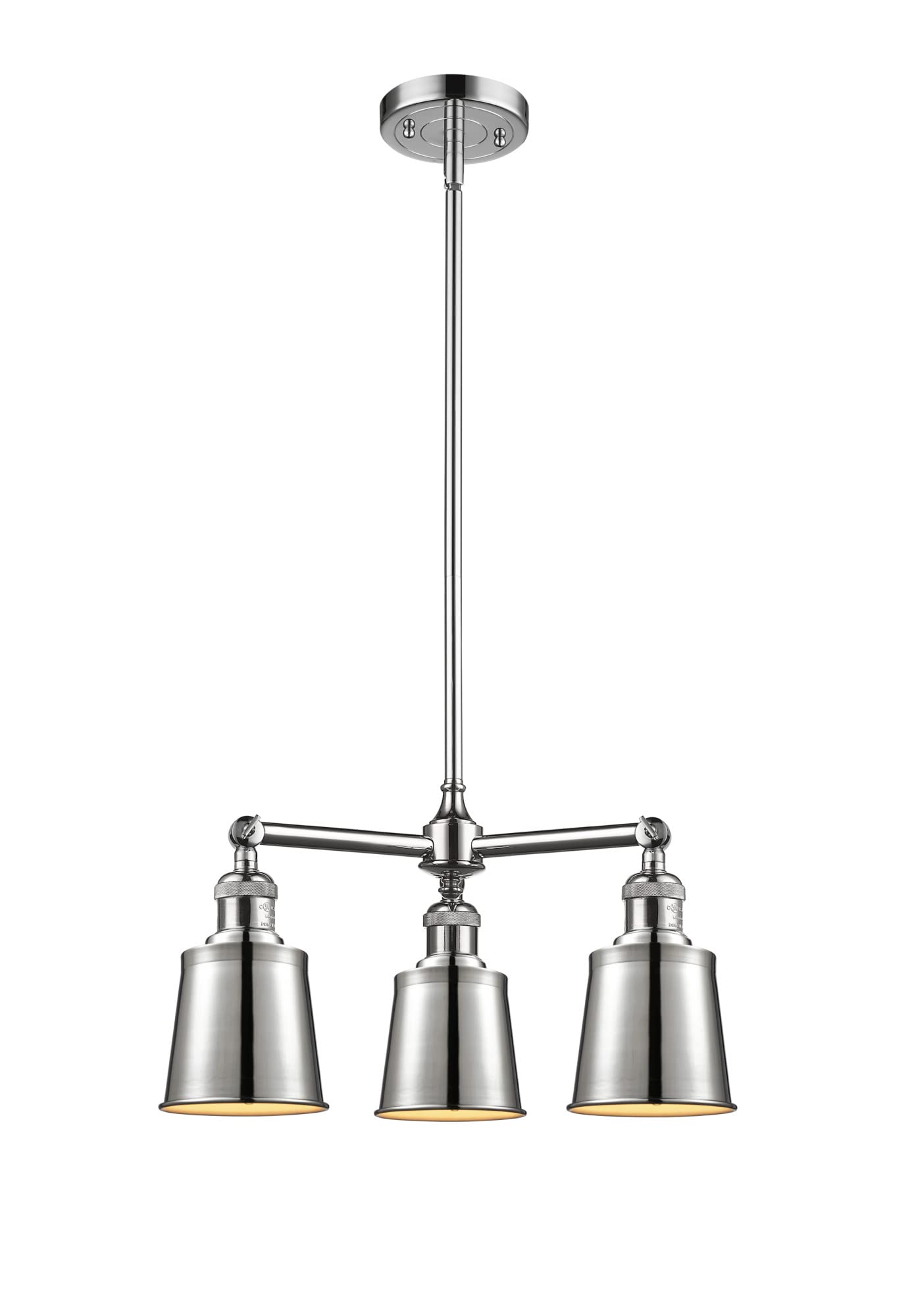Innovations 207-PC-M9-PC 3-Light Modern Chandelier in Polished Chrome - Elegant Dining Room & Bedroom Ceiling Light Fixture for Home Decor