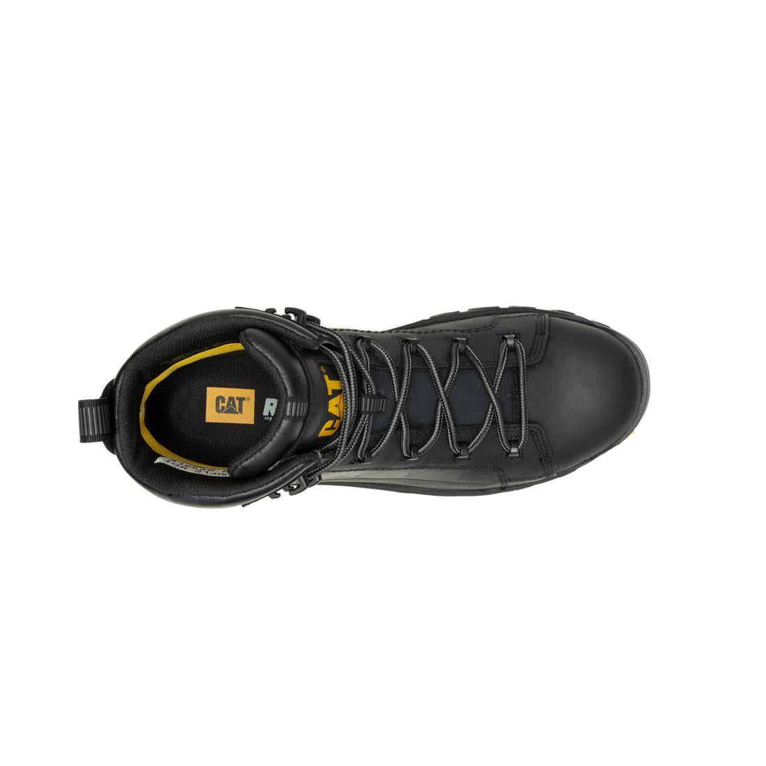 **Threshold Rebound Waterproof Composite Toe Work Boots for Men - Black - Slip Resistant & Comfortable for Construction, Hiking & Outdoor Work**