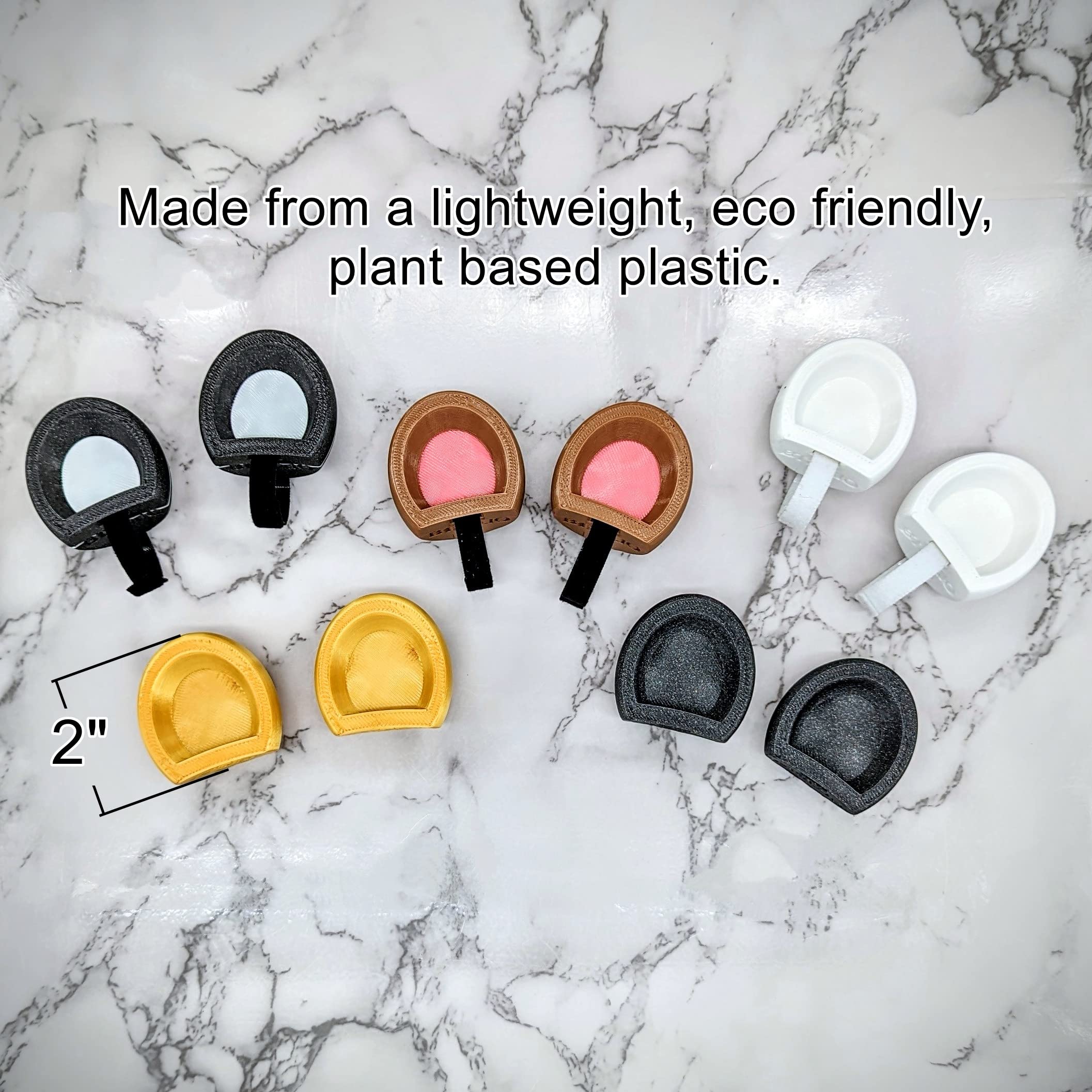 Adorable Brown & Panda Bear Ears Headphone Attachment - Cute Self-Fastening Ears for Gamers & Streamers (Sparkle Black/White) - Perfect for Live Streaming, Cosplay & Gaming Accessories