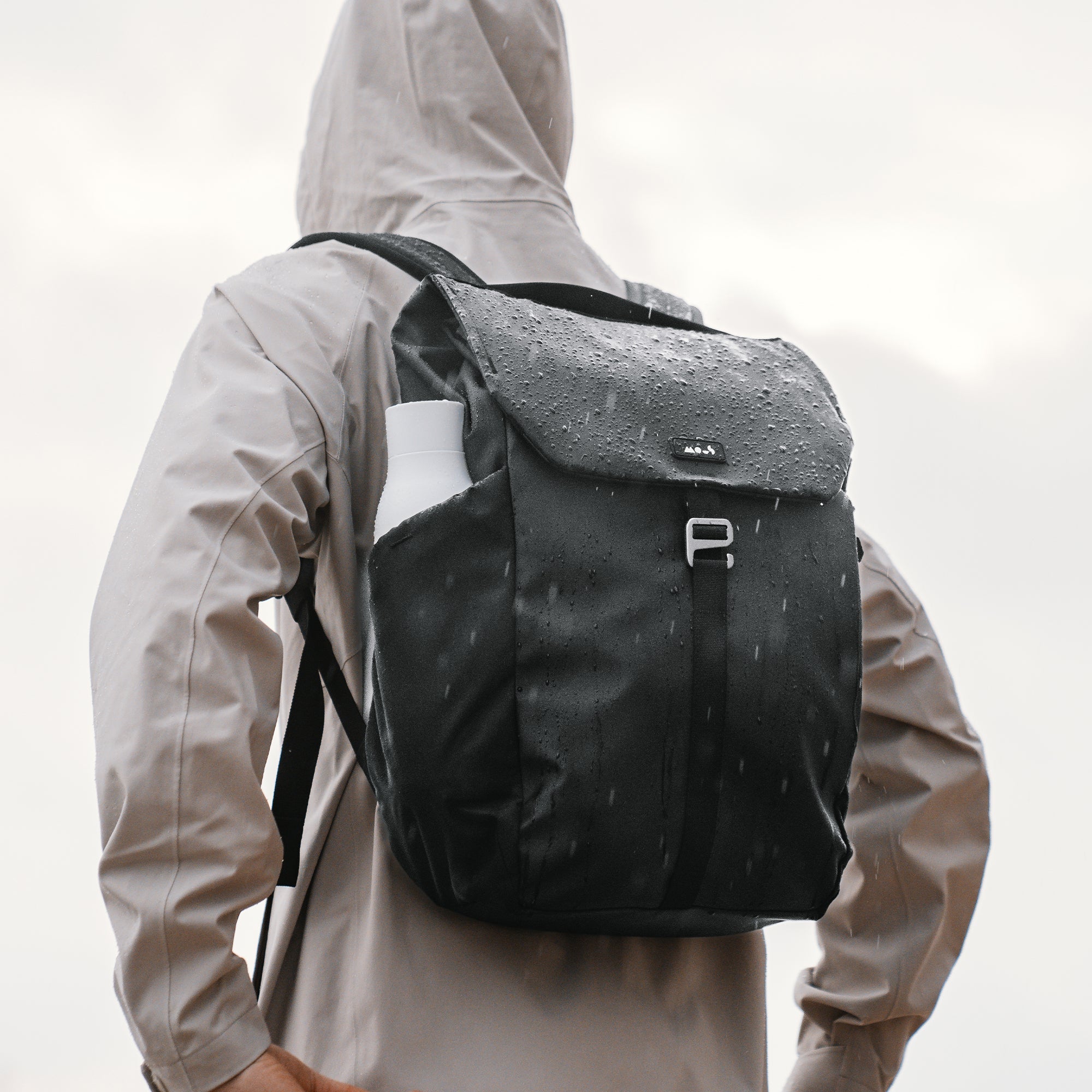 Waterproof Flap Backpack for Travel & School - Stylish Midnight Black Design - Perfect for Hiking, Commuting & Daily Use