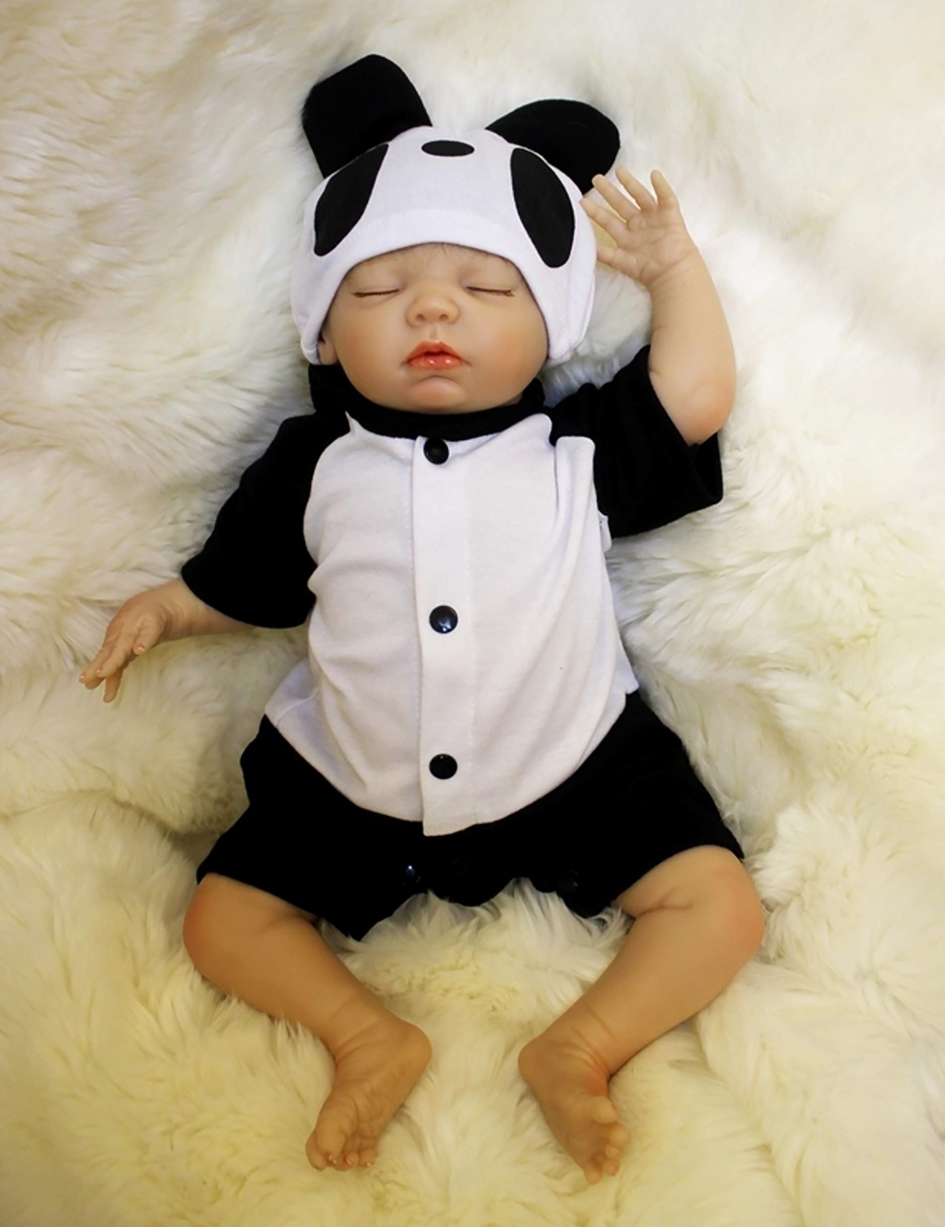 ZIYIUI 20 Inch Realistic Reborn Baby Doll - Soft Silicone Vinyl Toy for Christmas Gifts & Nursery Decor