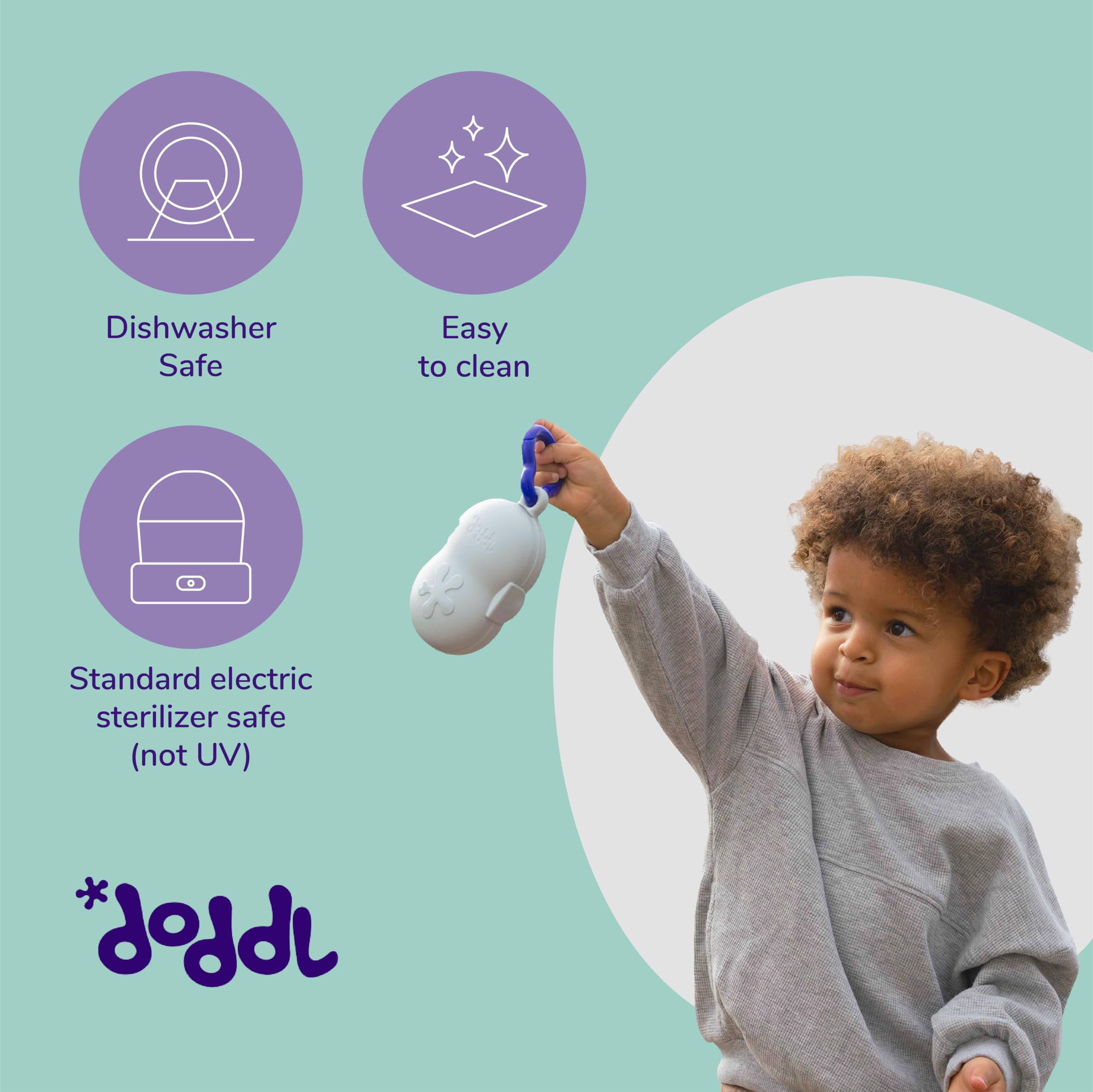 doddl Baby Utensil Holder (Case Only) - Travel Utensil Storage for Weaning & On-the-Go Feeding - Essential Baby Feeding Accessories for Home, Daycare & Travel