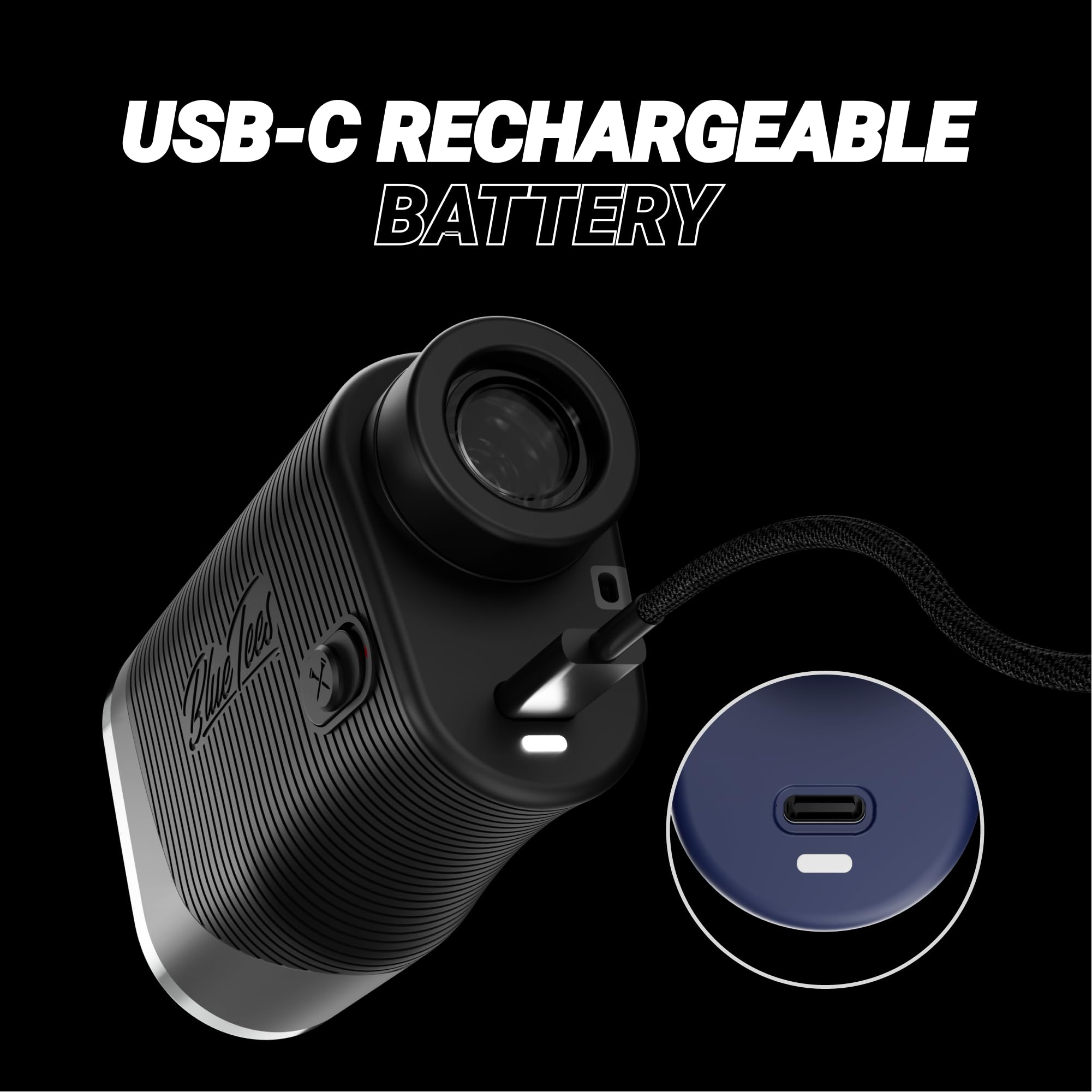 Blue Tees Golf Series 3 Max+ Slope Switch Laser Rangefinder - 1000 Yards Range, 6X Magnification, Flag Lock & Pulse Vibration - Perfect for Tournament Play & Course Practice