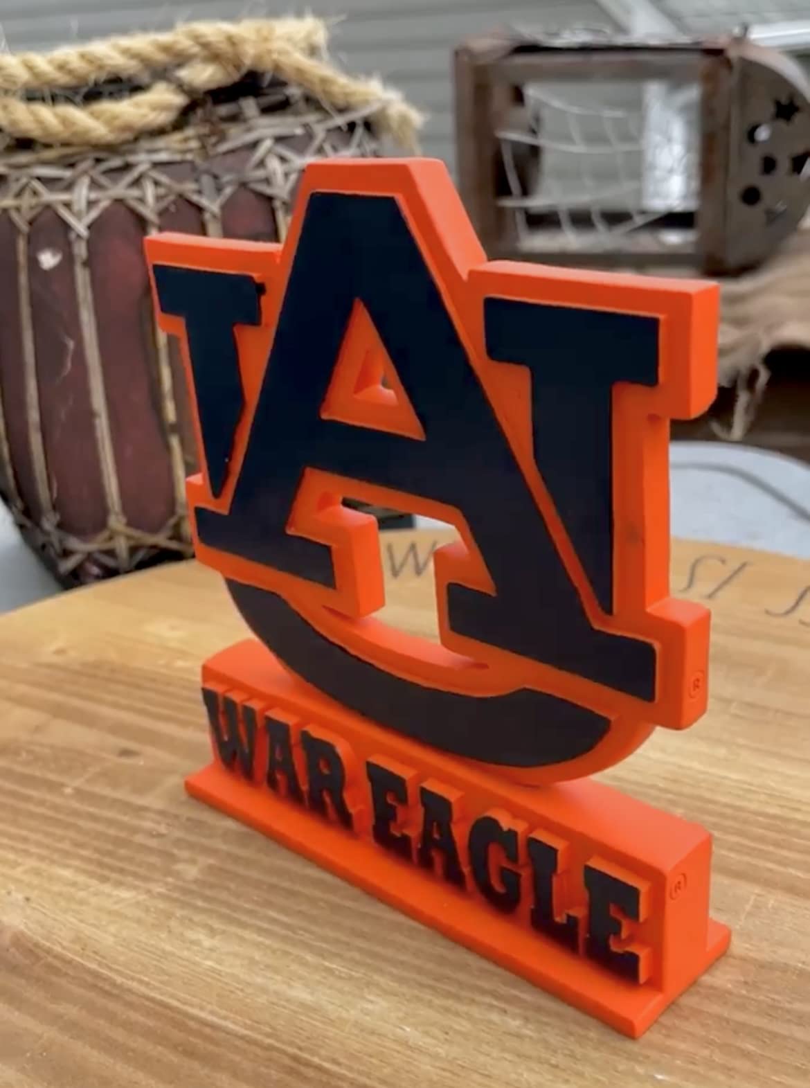 Auburn Tigers War Eagle Bronze College Desk Accessories - Perfect for Home Office Decor & Fan Gifts | NCAA Football Memorabilia & Game Day Display