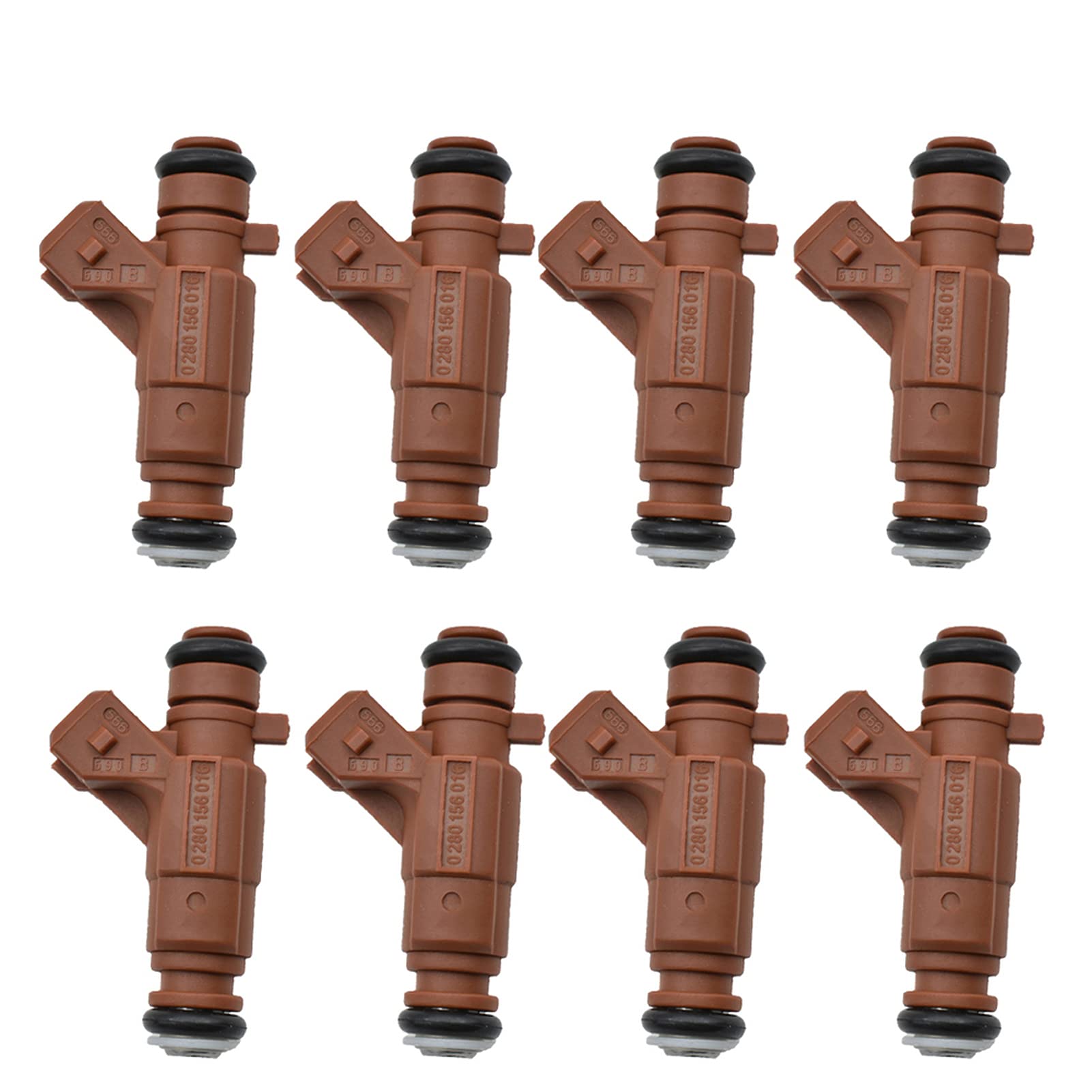 XKHSD 8X Fuel Injectors 0280156016 - Compatible with Mercedes Benz CL CLK E ML S SL 4.3L 5.0L V8 Engine (A1130780249 1130780249) - High Performance Oil & Petrol Fuel Injector Nozzle for Car & Vehicle - Perfect for Engine Maintenance & Performance Upgrades