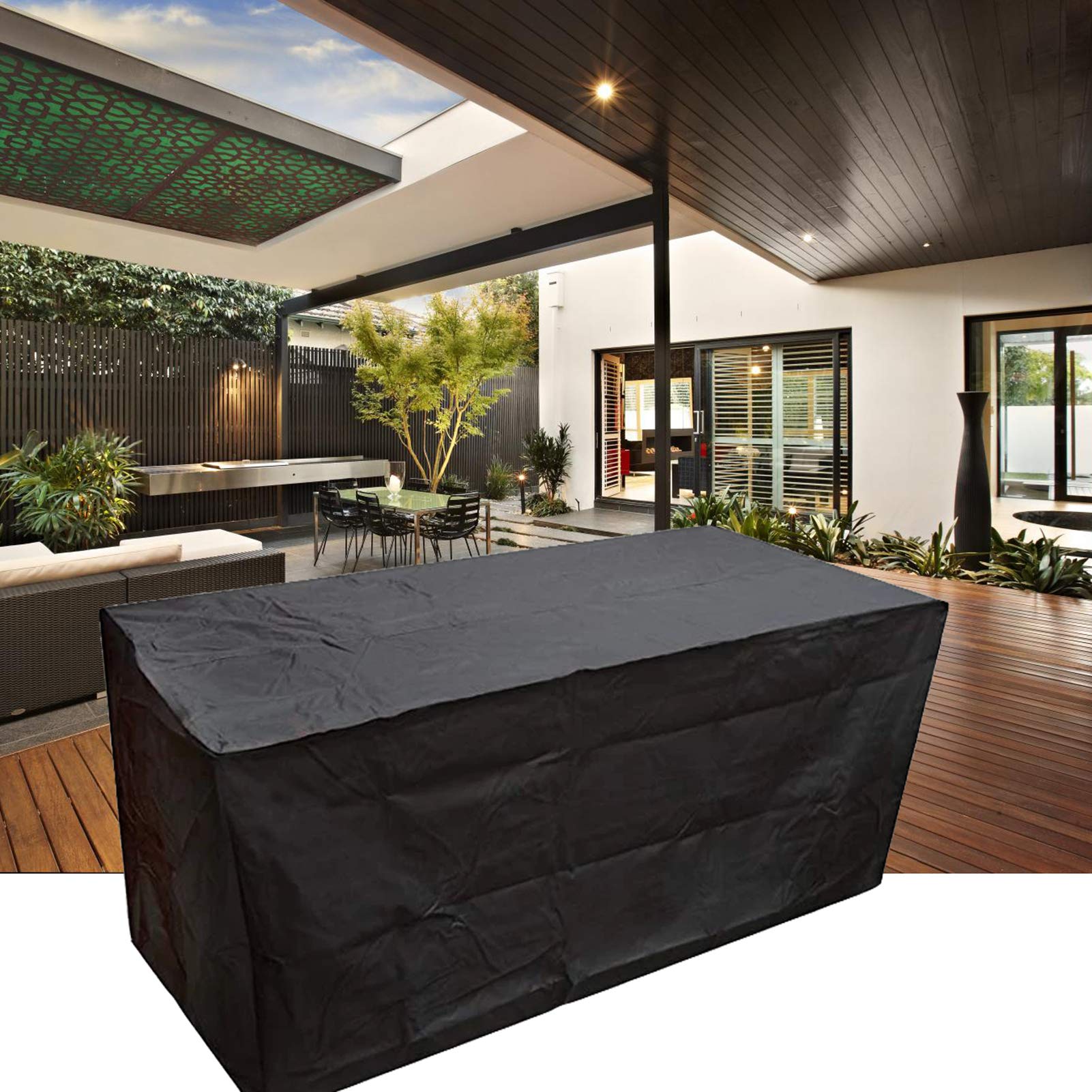 **84x52x29in Patio Furniture Cover - Waterproof, UV-Resistant & Windproof 420D Oxford Fabric - Outdoor Table & Chairs Protector for Garden, Deck, Backyard - All-Weather Dustproof Cover**