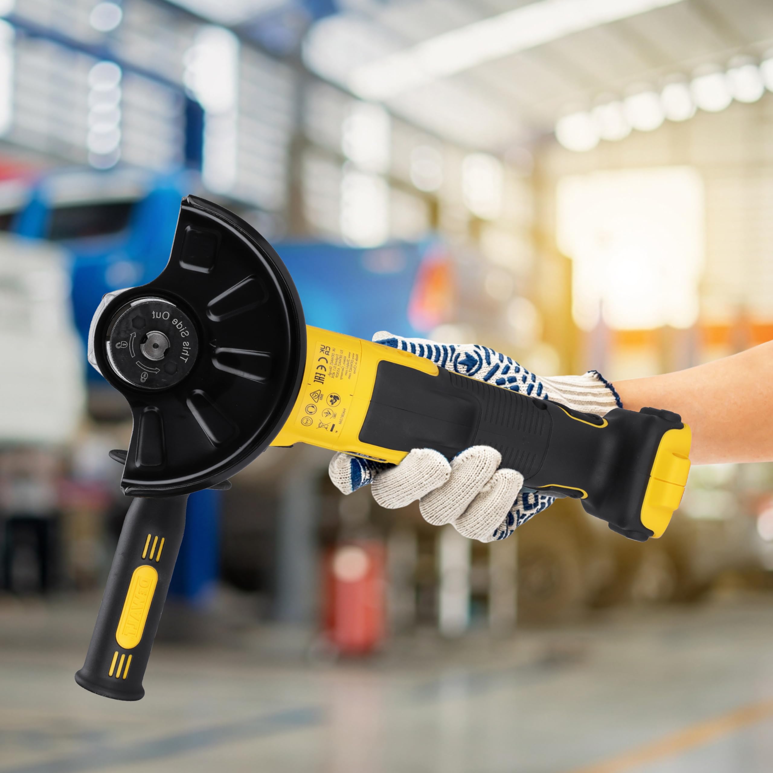 DEWALT DCG405N-XJ 18V Cordless Brushless Angle Grinder (Body Only) - 125mm Cutting & Grinding Disc - Perfect for Metalworking, Woodworking & DIY Projects