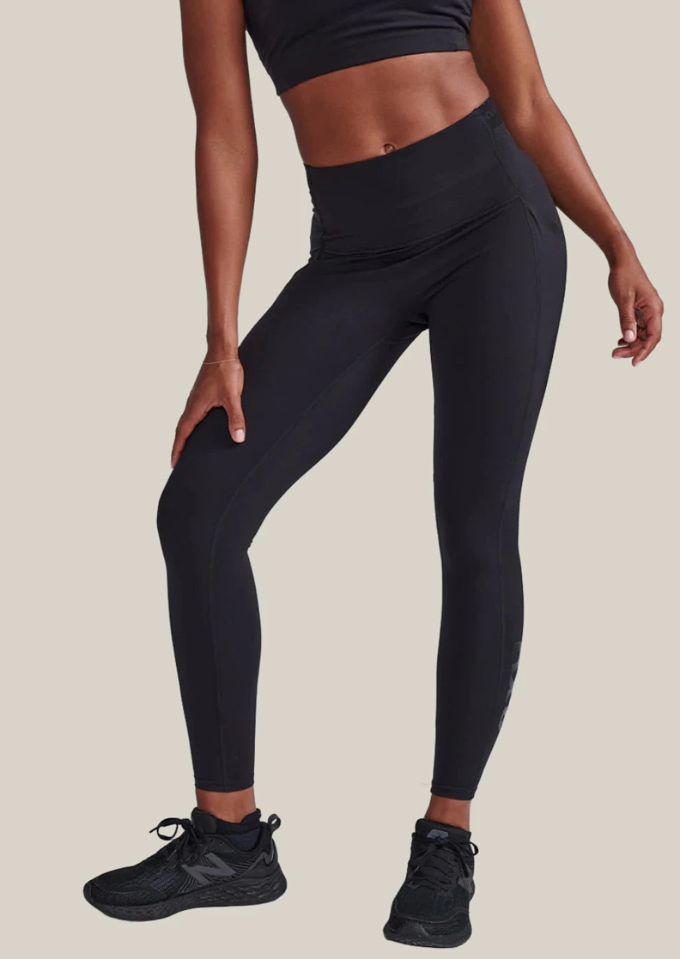 Form Stash Hi Rise Compression Tight 2.0 - High Waist Yoga Pants for Women, Workout Leggings with Pockets, Sweat-Wicking & Squat Proof - Perfect for Gym, Running, Yoga & Lounge Wear (Black)