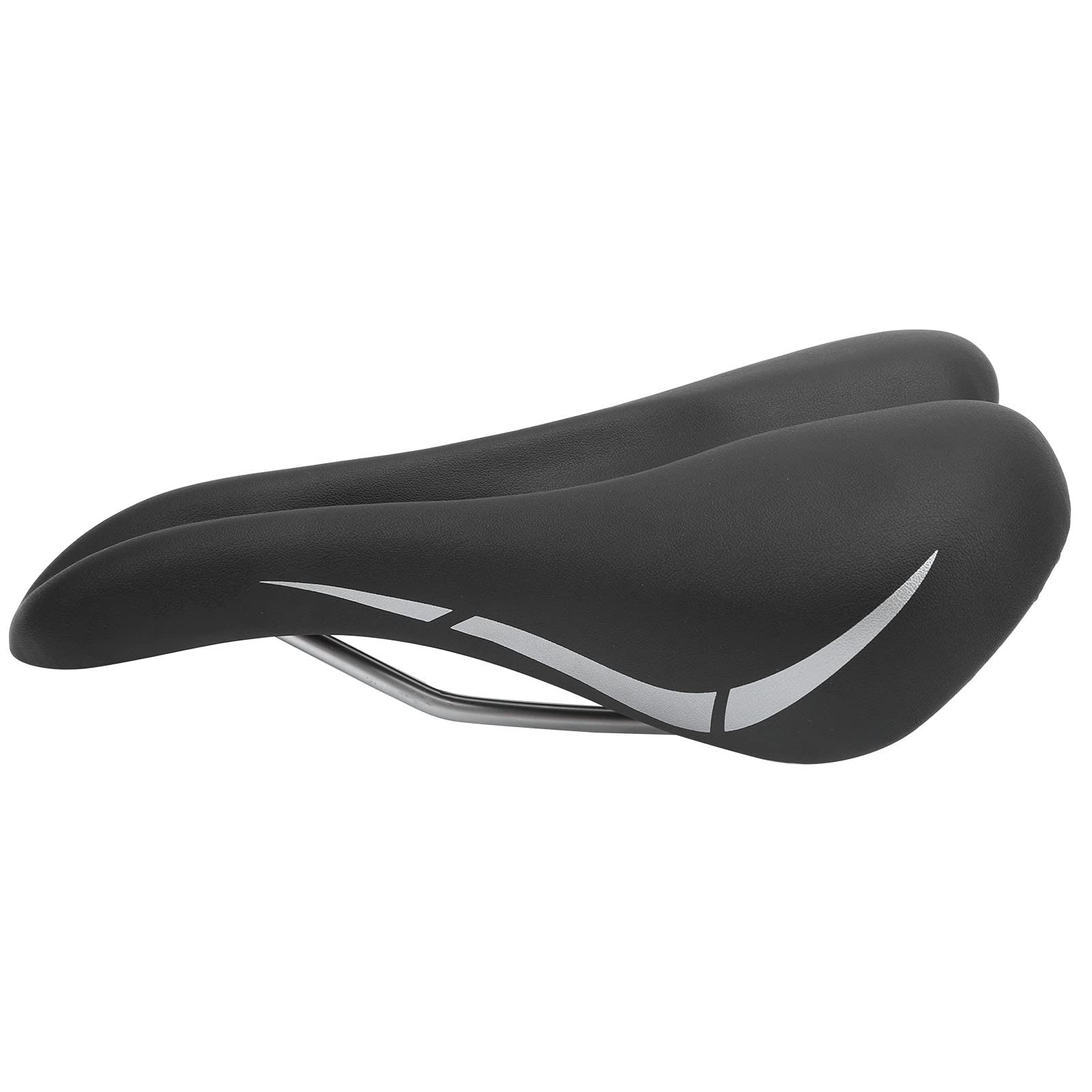 01 Comfortable PVC Leather Bicycle Seat - Breathable Hollow Design for Exercise & Outdoor Bikes - Ideal for Men & Women - Perfect for Cycling, Gym Workouts & Commuting