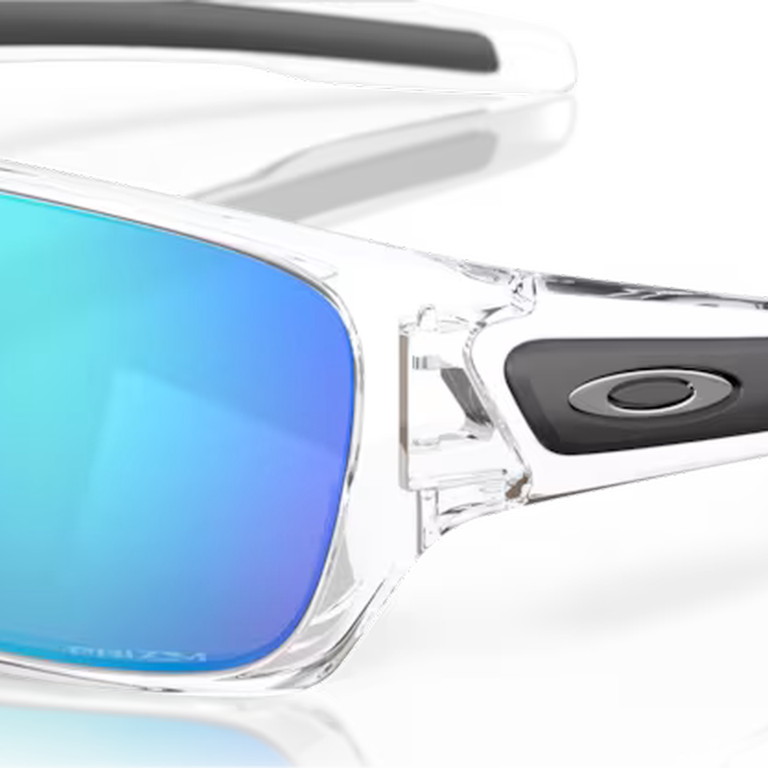 Oakley Turbine Rotor Sunglasses - Polished Clear Frame with Prizm Sapphire Lenses - Model 0OO9307 930729 - Perfect for Running, Cycling & Outdoor Sports