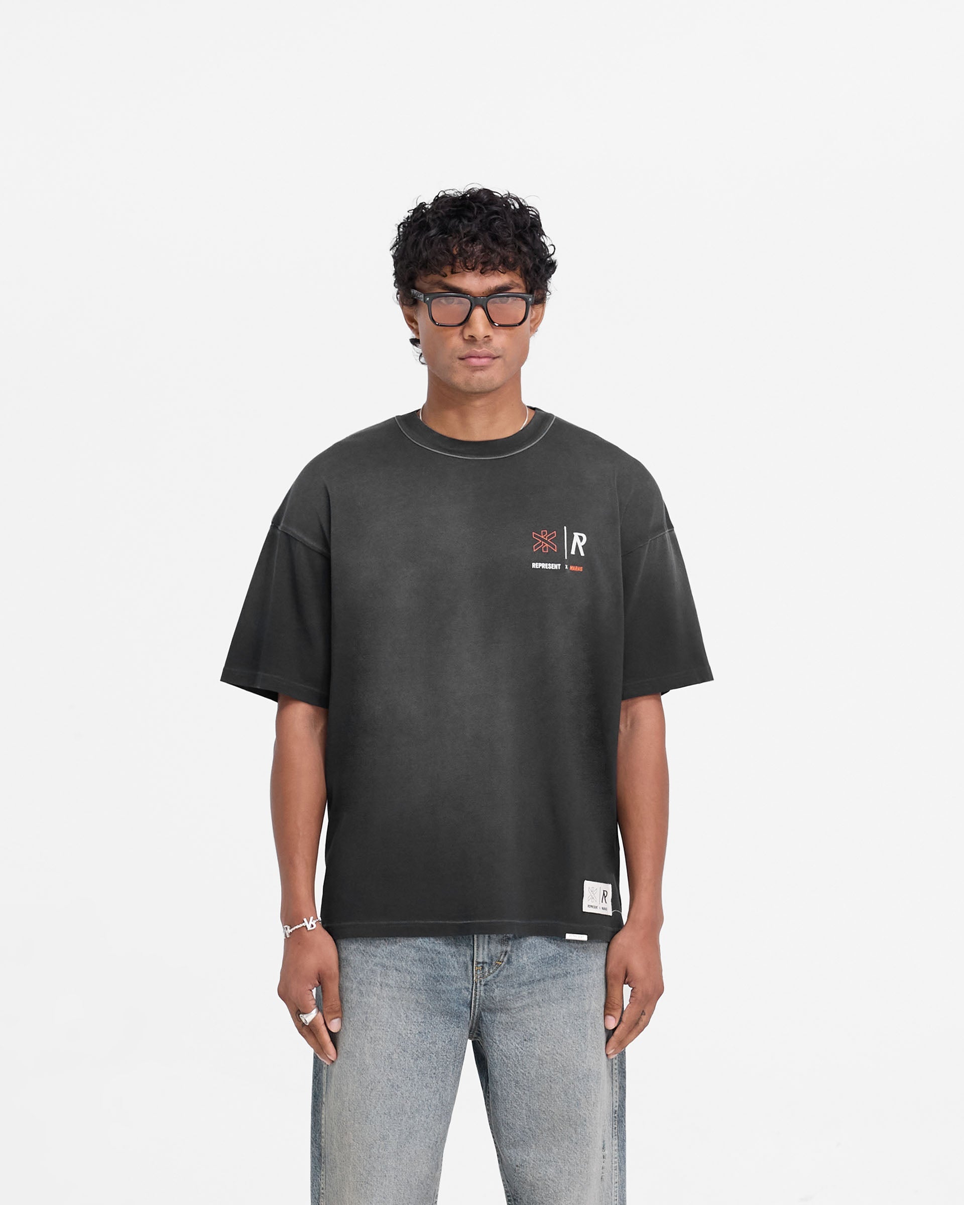 Represent X Marais Logo Lock Up T-Shirt - Vintage Black Tee for Men & Women | Streetwear, Casual Outfits & Urban Fashion