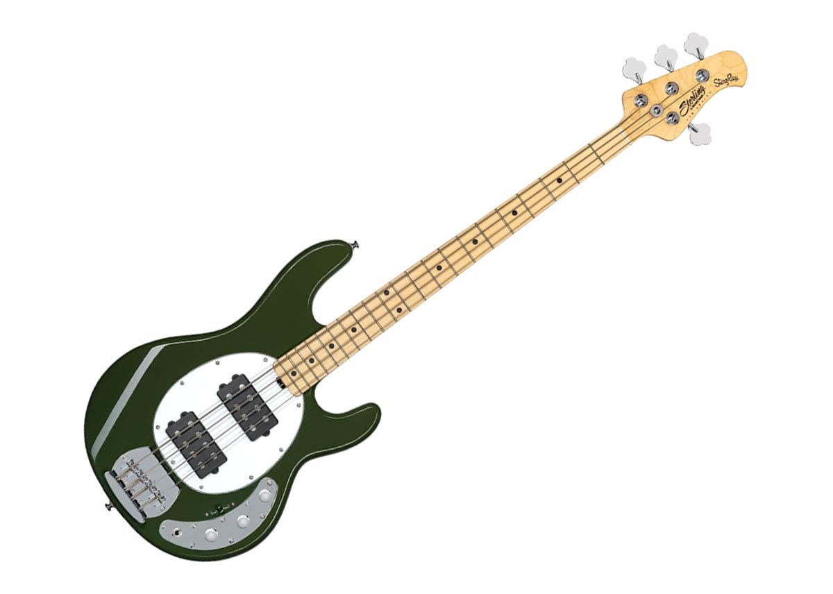 Sterling by Music Man RAY4HH 4-String Bass Guitar Right-Handed Olive Green | Professional Electric Bass for Rock, Jazz & Studio Recording