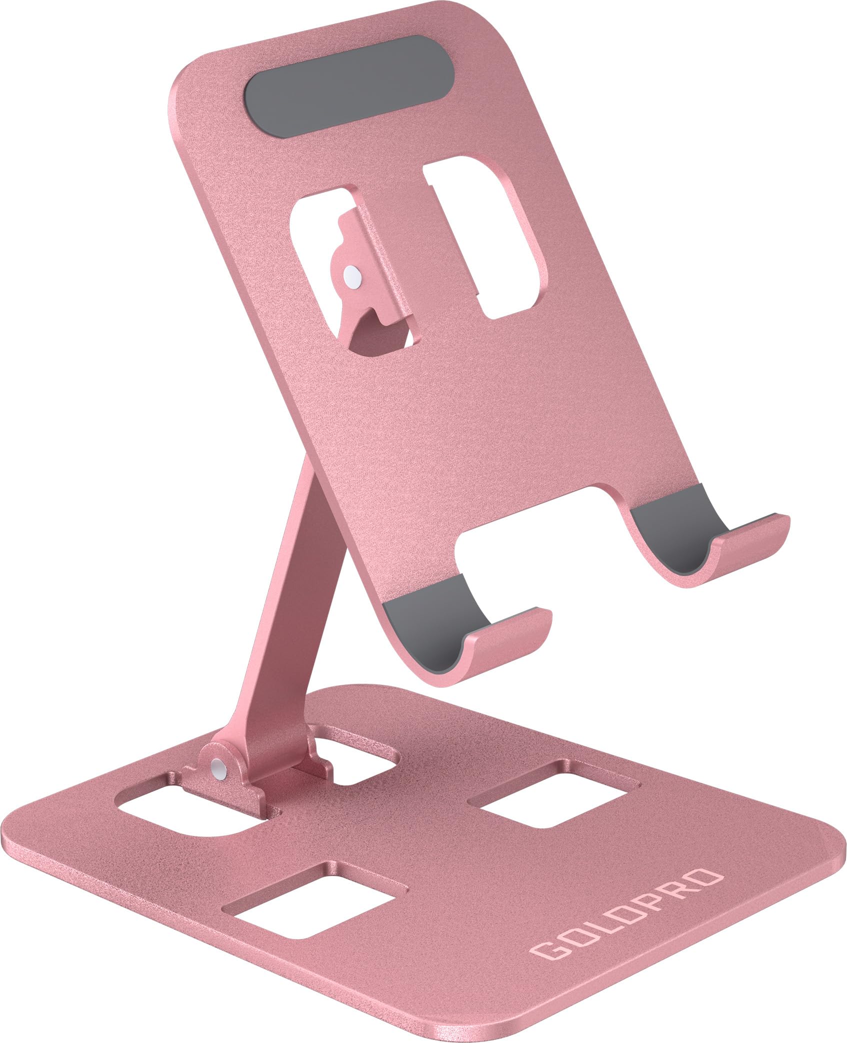 Adjustable Foldable Phone Stand Holder for Desk - Silicone Base Cushion with Height Adjustment, Home Office Accessories for iPhone, Samsung, iPad | Perfect for Video Calls, Watching Movies & Hands-Free Use