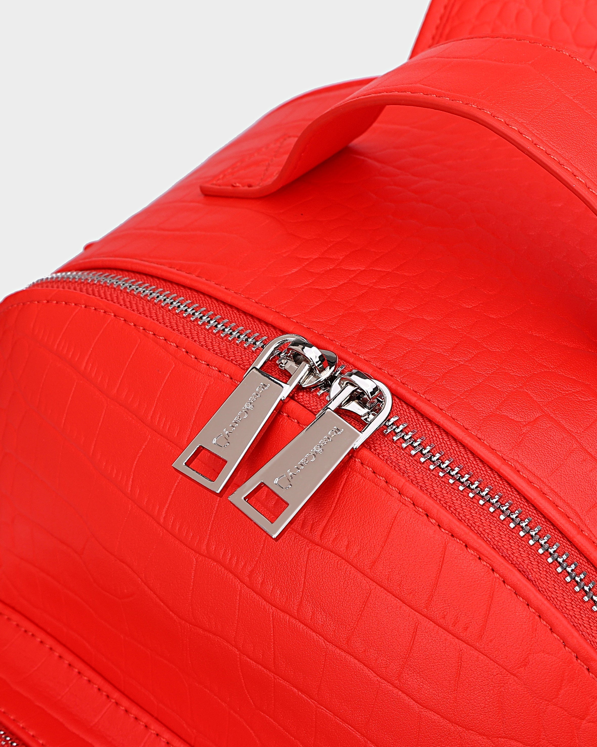 Premium Red Leather Backpack for Men & Women - Durable Travel Laptop Bag with USB Charging Port - Perfect for Work, School & Outdoor Adventures
