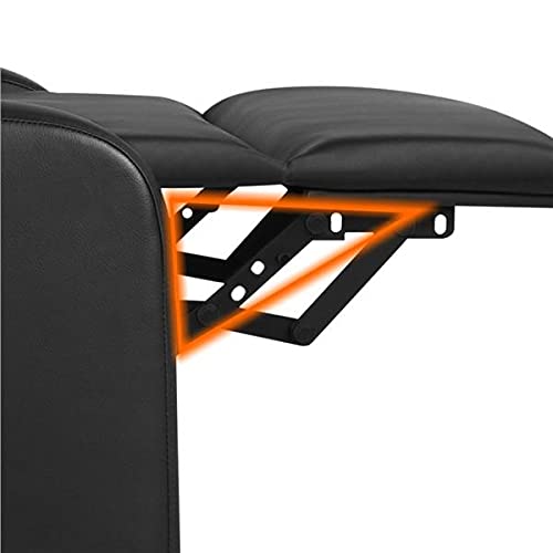 Yaheetech Modern 2-Seat Leather Recliner Sofa - Black PU Leather Living Room Reclining Chair with Cup Holders, Ergonomic Design for Home Theater, Lounge & Family Room Relaxation | Perfect for Movie Nights, Gaming & Nap Time