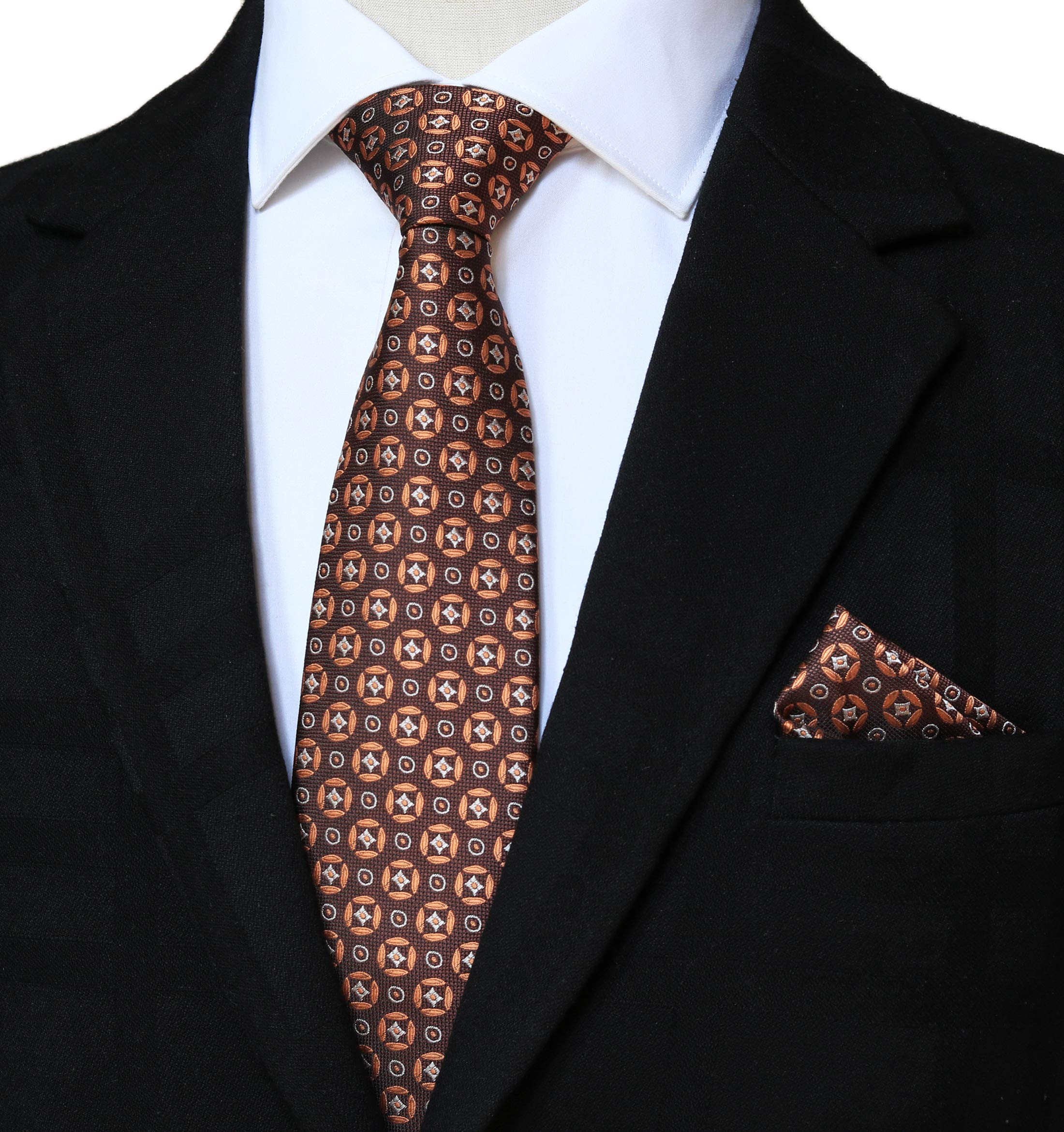 Elegant Men's Silk Necktie & Pocket Square Set - Perfect for Weddings, Parties, Prom, Anniversaries & Gifts | Formal & Special Occasion Accessories