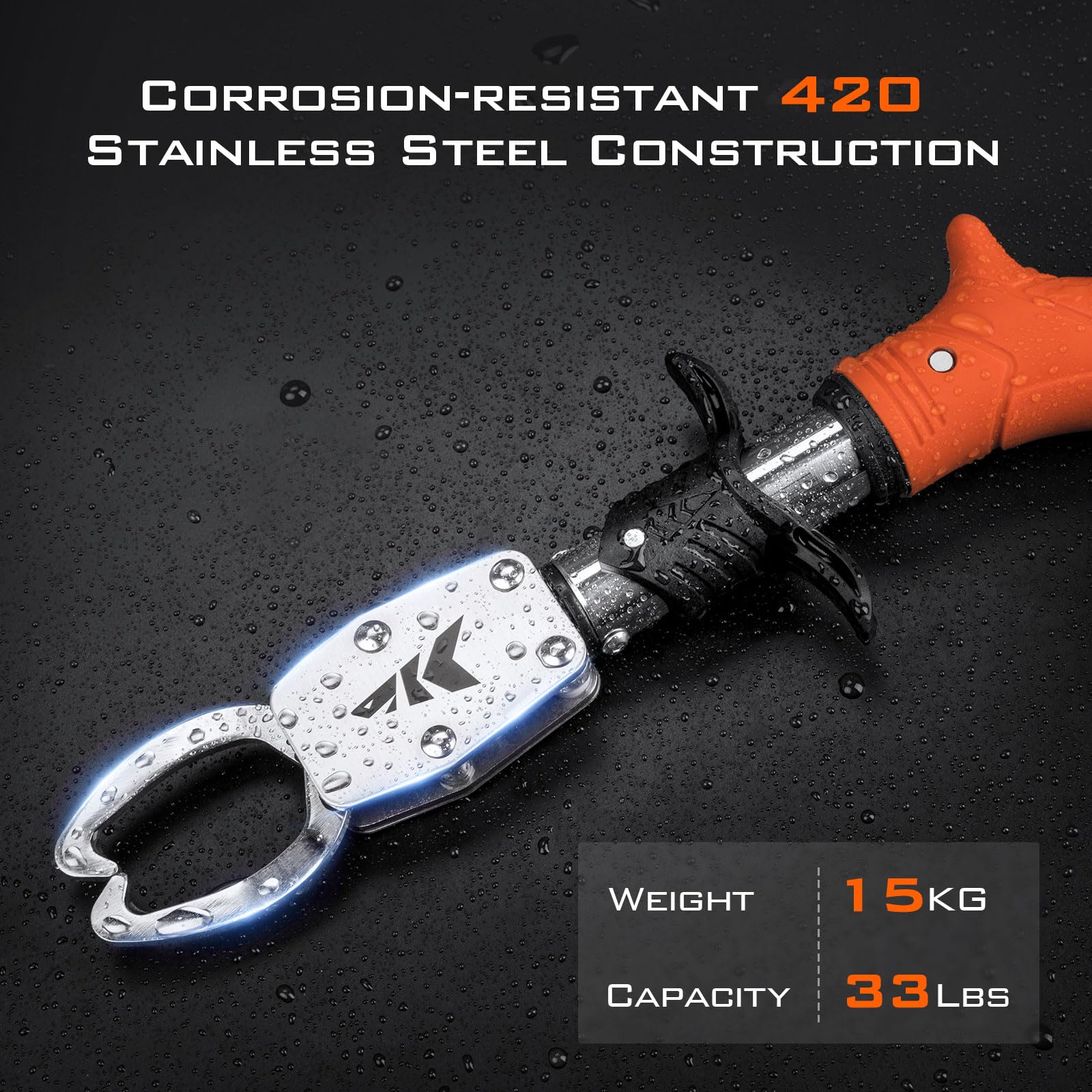 KastKing Paradox Fishing Pliers - Angled Stainless Steel Fish Lip Gripper & Hook Remover Tool | Saltwater Resistant 420 Steel with Ergonomic Handle | Perfect for Saltwater Fishing, Bass Fishing & Outdoor Gifts for Men
