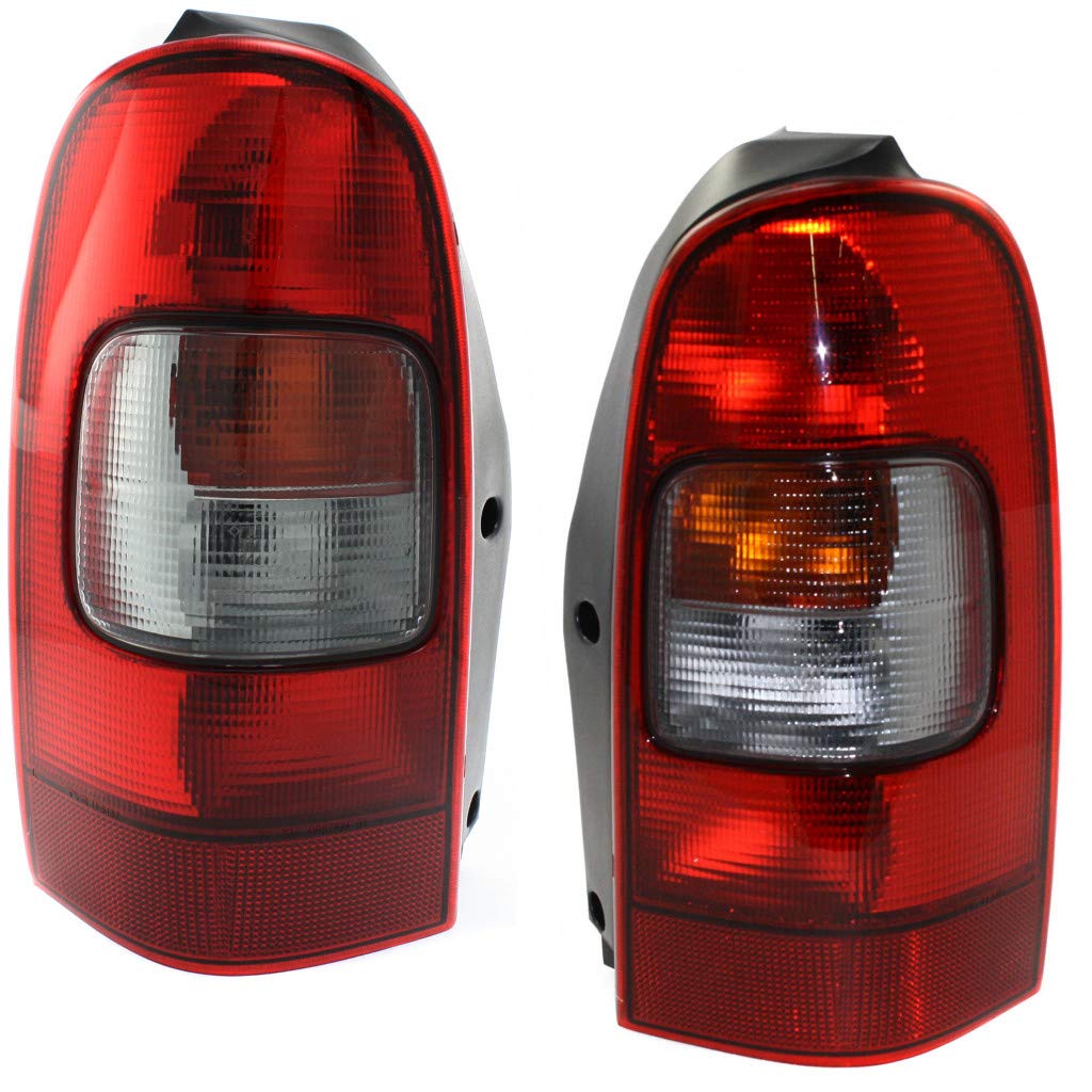 1997-2005 Chevy Venture Rear Tail Lights Assembly Pair - Driver & Passenger Side - Replacement for GM2800134 GM2801134 10353279 10353280 - Perfect for Night Driving Safety and Vehicle Restoration Projects