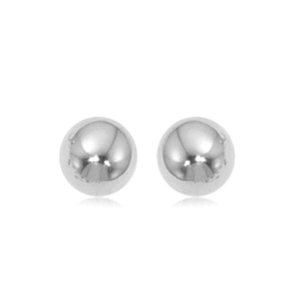 14K Gold 8mm Ball Stud Earrings for Women - Hypoallergenic Cubic Zirconia Earrings for Everyday Wear, Gift Giving & Special Occasions