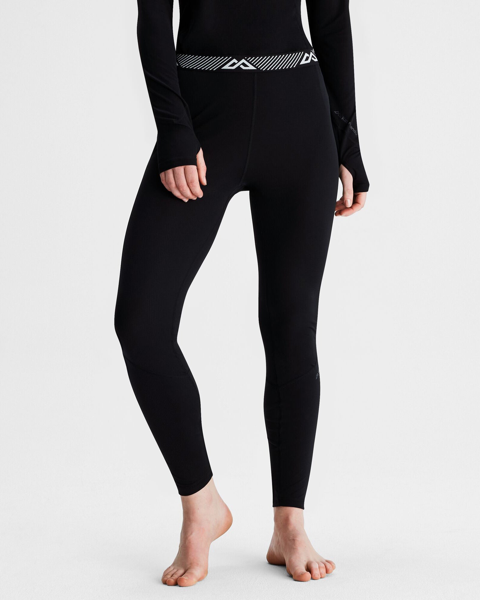 Women's KMDAction Baselayer Leggings - High Performance Workout Leggings for Running, Yoga & Gym - Moisture Wicking & Breathable Black Athletic Pants for Women