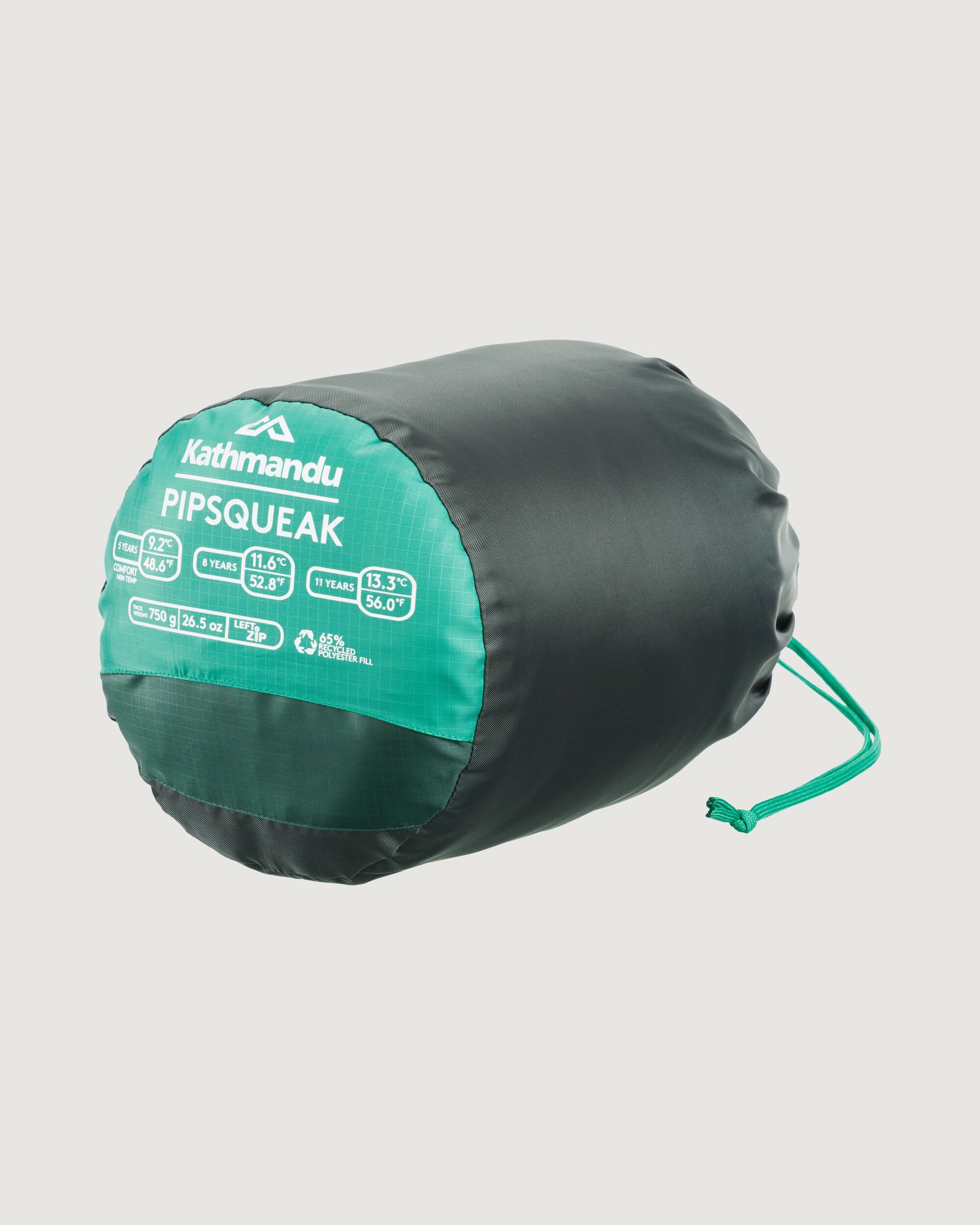 Kids' Pipsqueak Sleeping Bag - Lightweight & Portable for Camping, Sleepovers, Travel - Alhambra/Dark Spruce - Perfect for Indoor & Outdoor Adventures