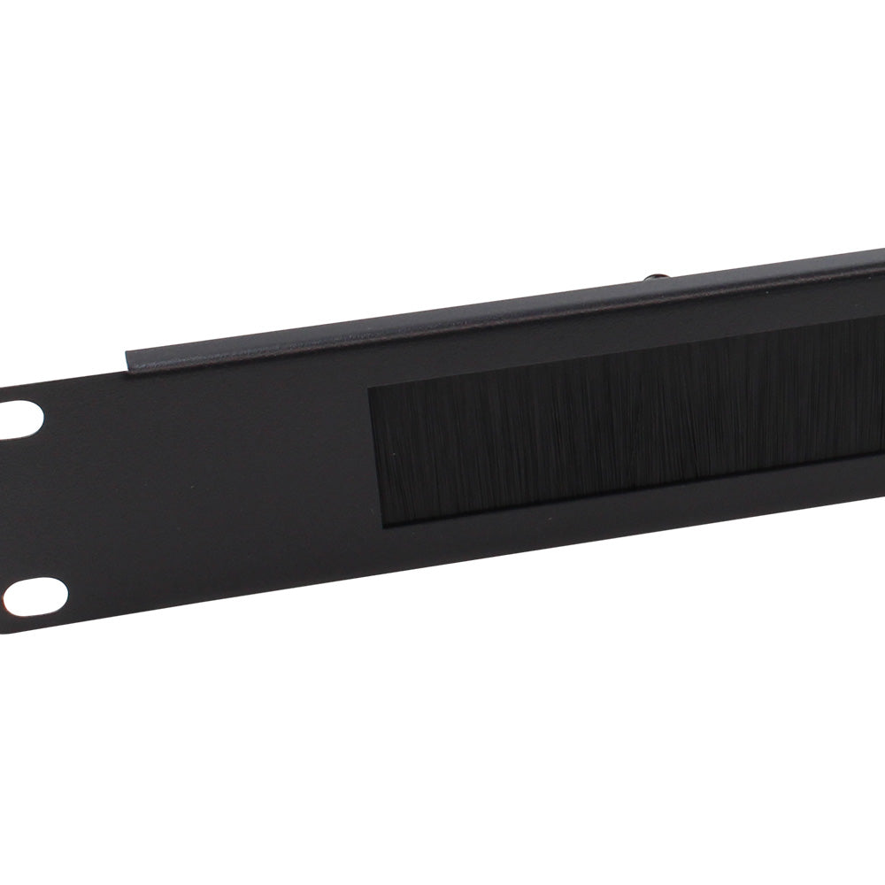 1U 19 Inch Rack Mount Cable Management Panel with Brush - Network Server Rack Organizer for Data Center, Home Office & IT Equipment Organization