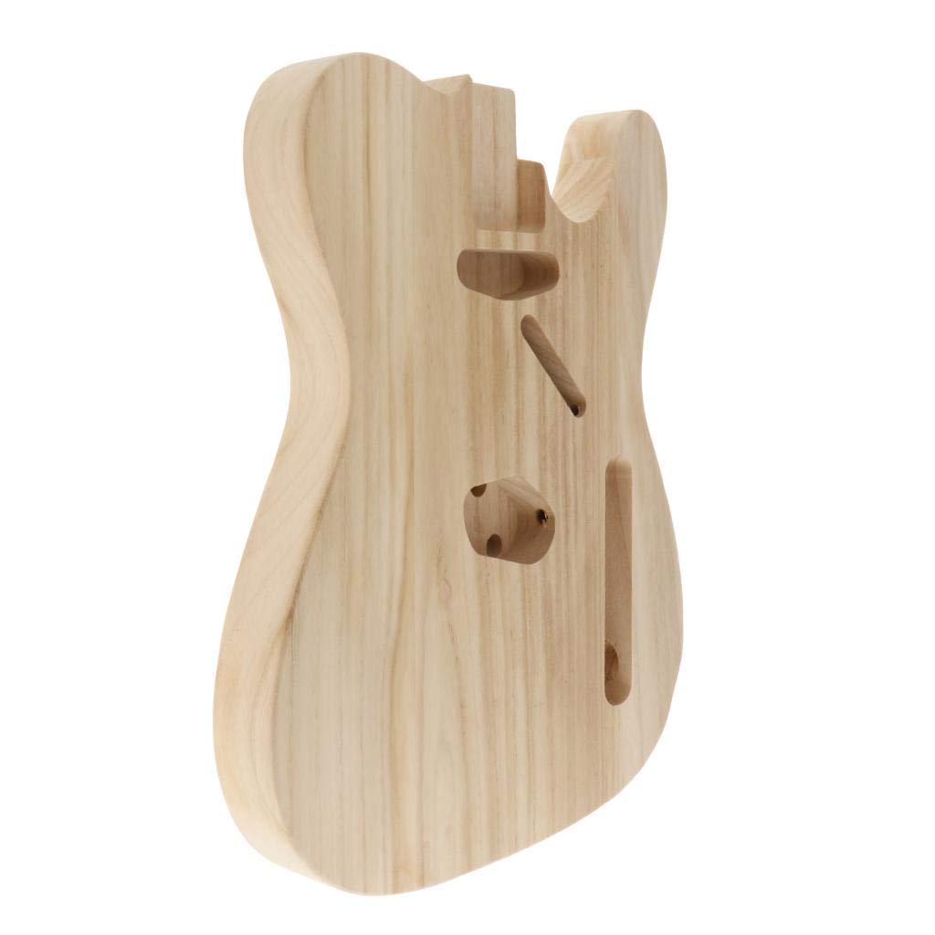 Premium DIY Electric Guitar Body - Polished Wood Electric Guitar Barrel Kit for Custom Builds - Perfect for Home Studios, Live Performances & Music Enthusiasts (Model T02)