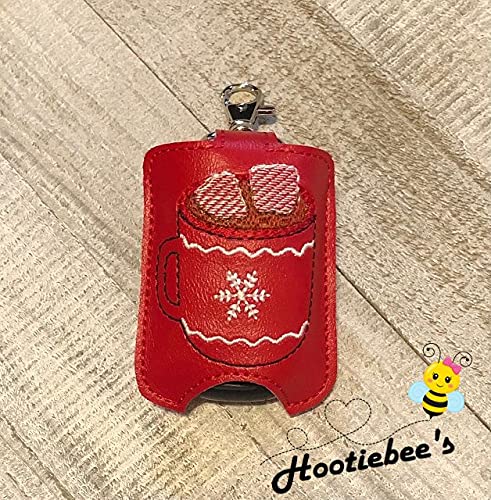 Hot Cocoa Hand Sanitizer & Lip Balm Holder - Portable Sanitizer Clip for Purse, Keychain, Backpack - Perfect for Travel, Office, School, Gym
